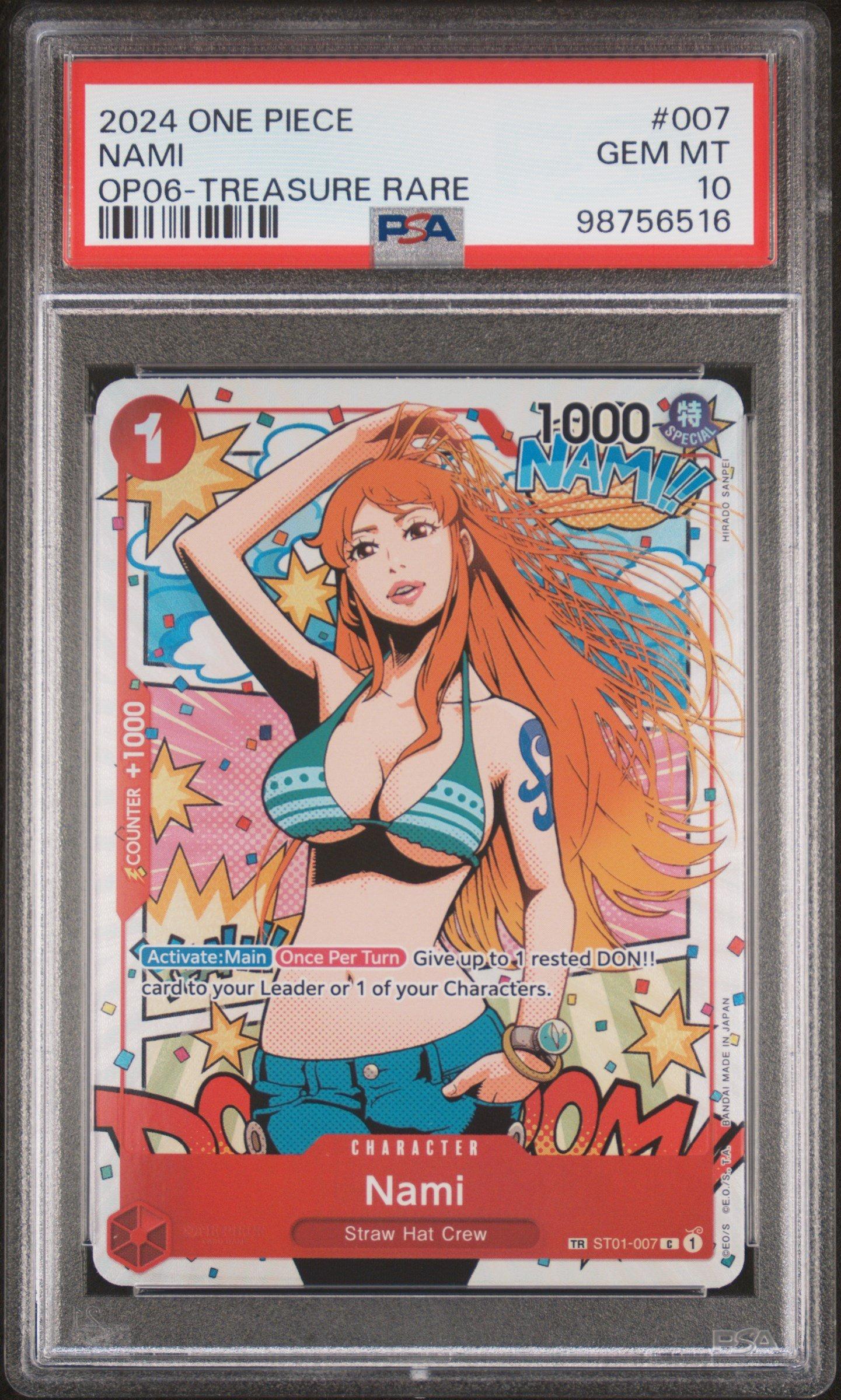 2024 One Piece Op06-wings Of The Captain 007 Nami Treasure Rare