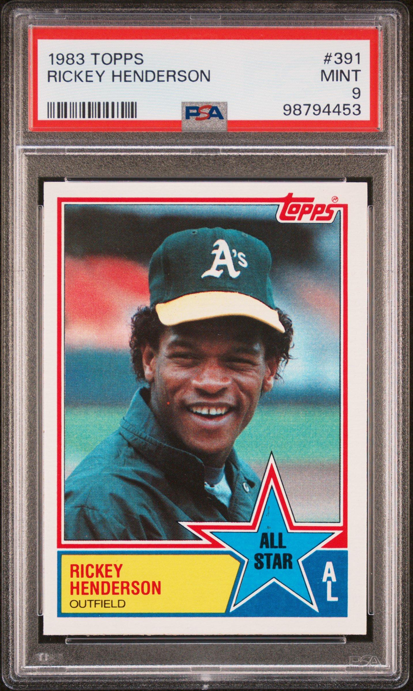 1983 Topps 391 Rickey Henderson PSA 9