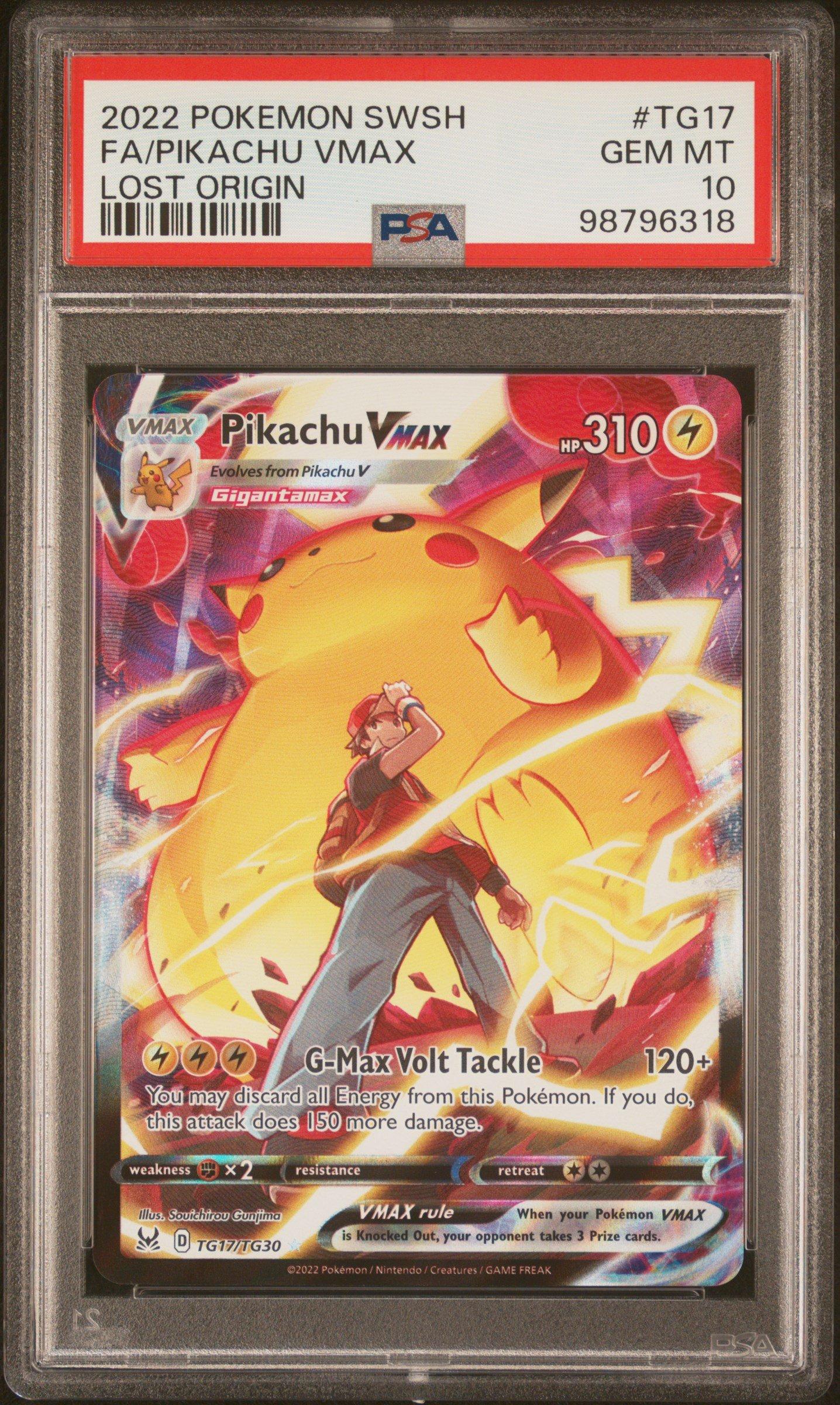 2022 Pokemon Sword & Shield Lost Origin Tg17 Full Art/pikachu Vmax