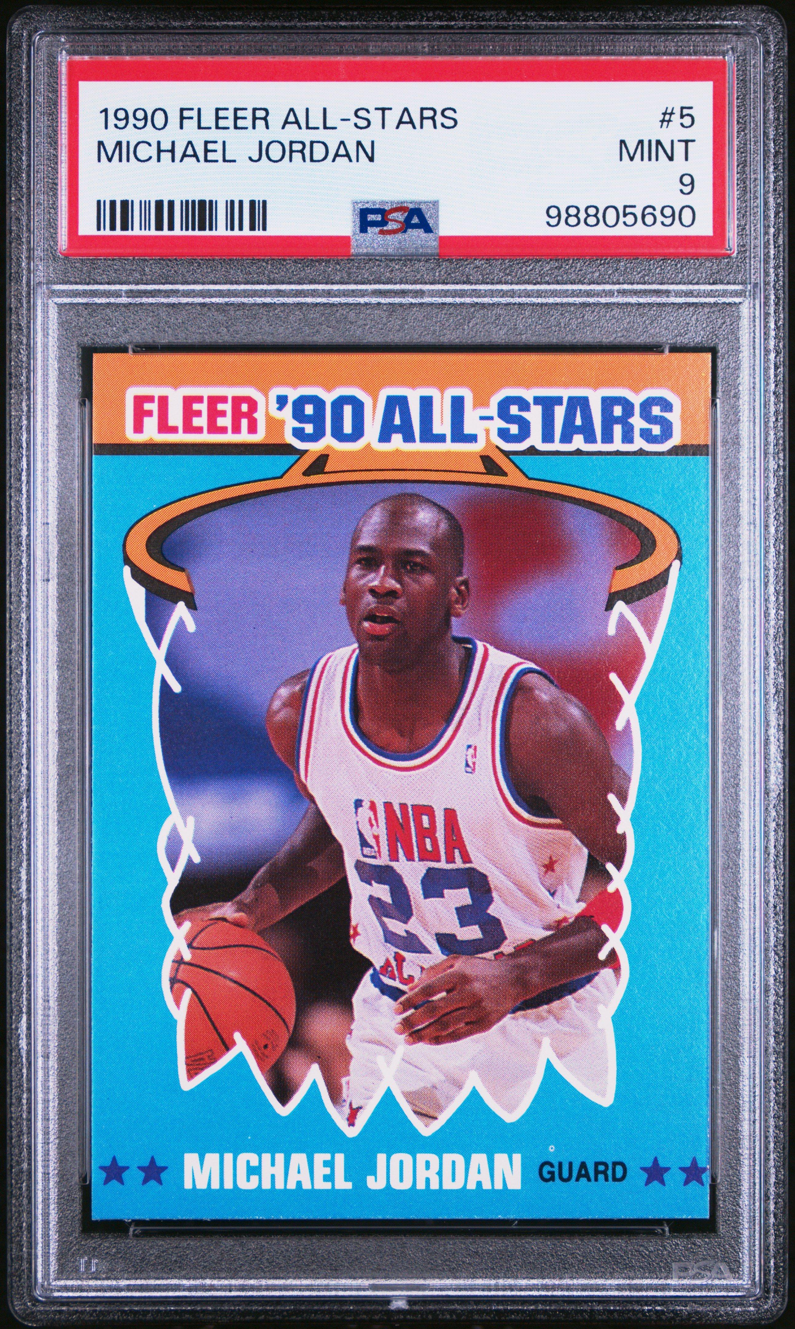 1990 Fleer All-stars 5 Michael Jordan PSA 9