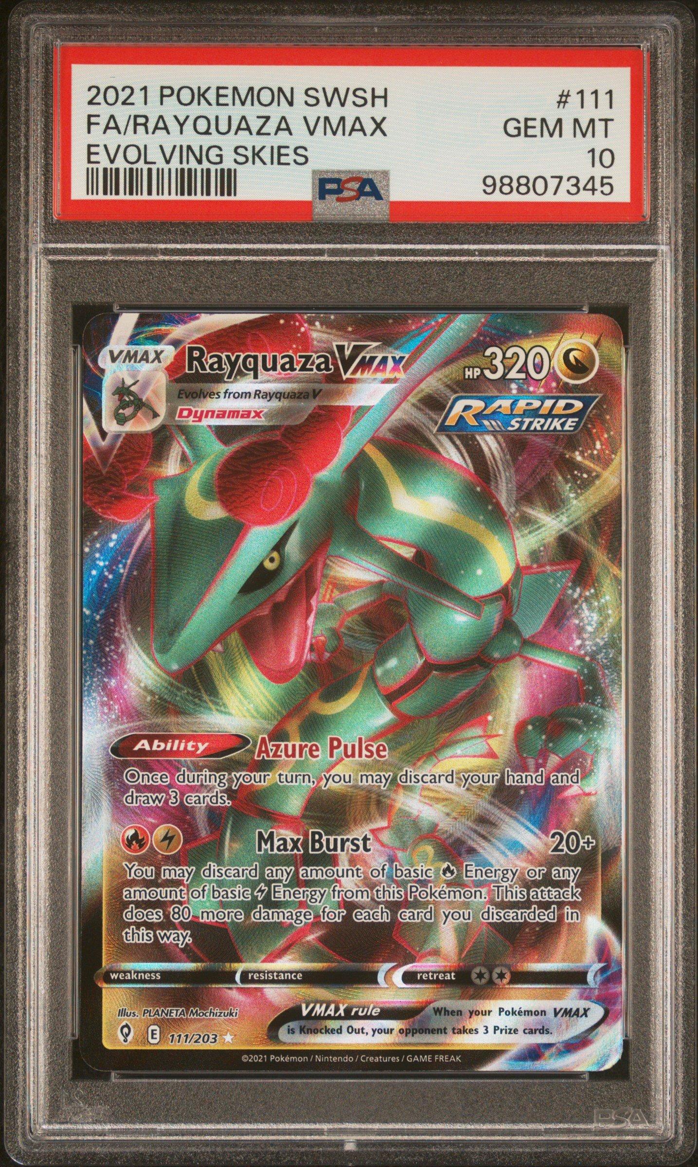 2021 Pokemon Sword & Shield Evolving Skies 111 Full Art/rayquaza