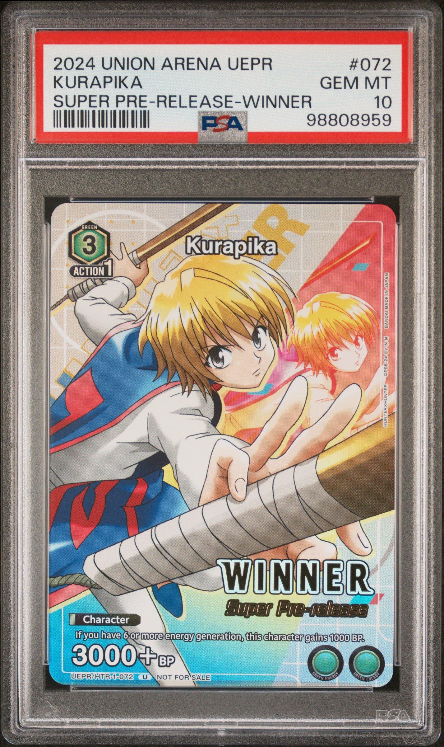 2024 Union Arena Uepr-promos 072 Kurapika Super Pre-release-winner