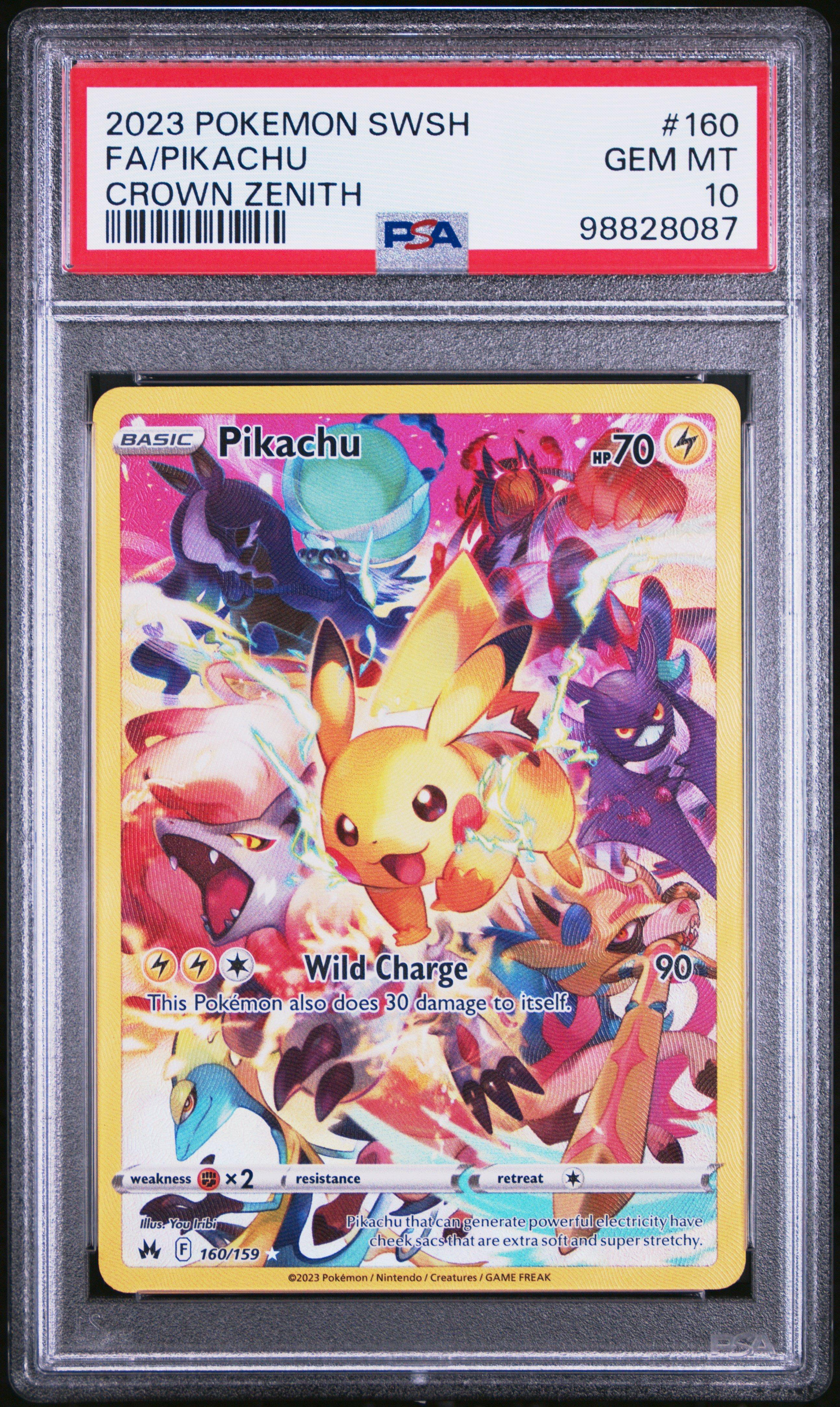 2023 Pokemon Sword And Shield Crown Zenith 160 Full Art/pikachu