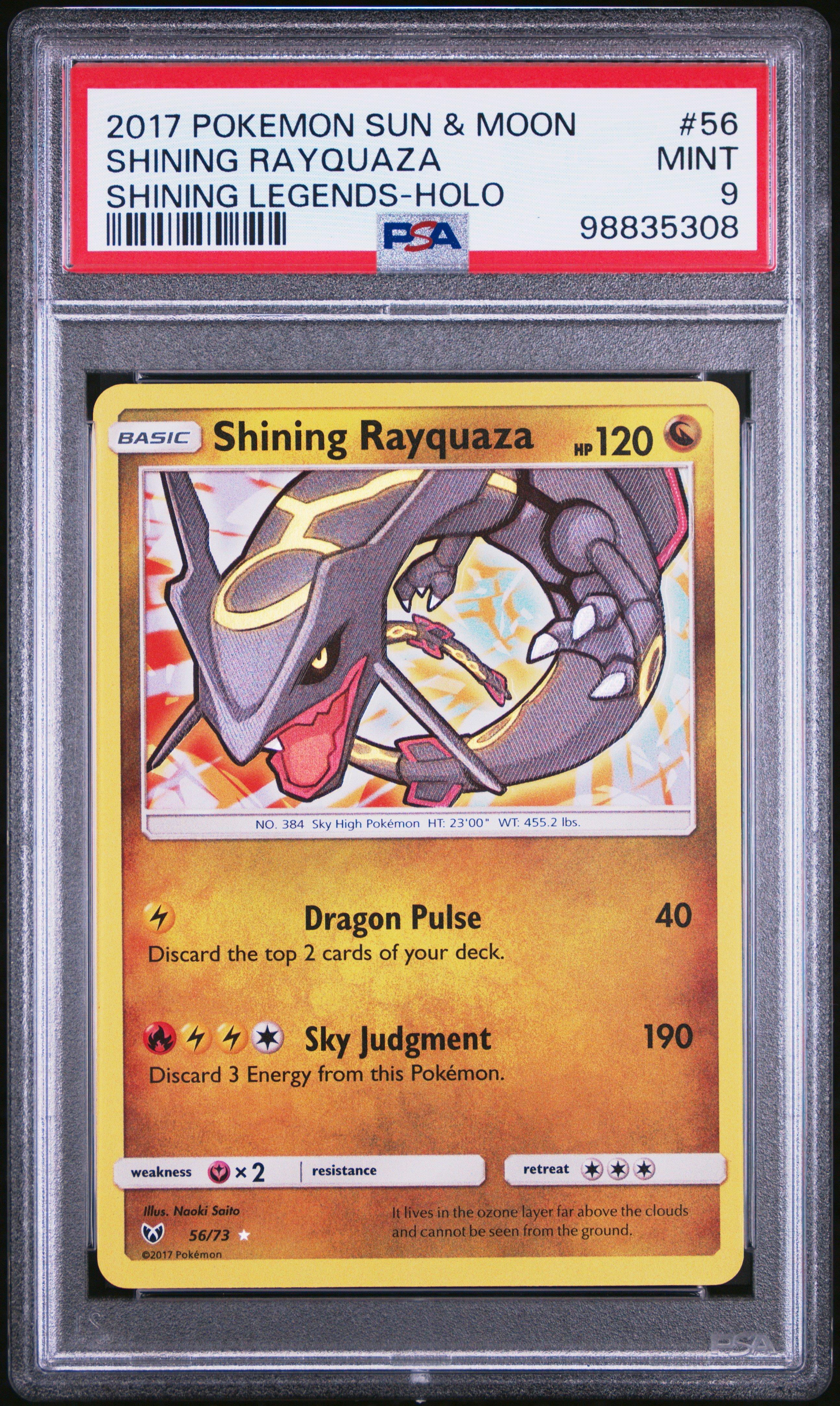 2017 Pokemon Sun & Moon Shining Legends 56 Shining Rayquaza-holo