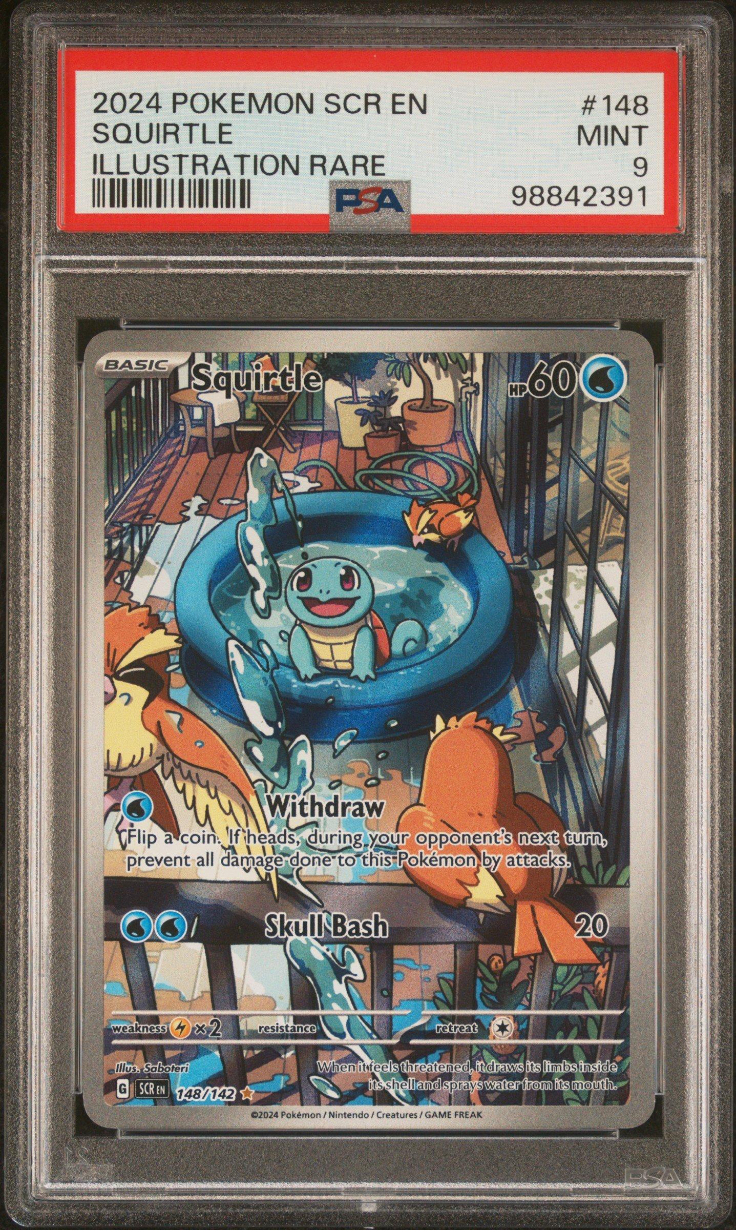 2024 Pokemon Scr En-stellar Crown 148 Squirtle Illustration Rare
