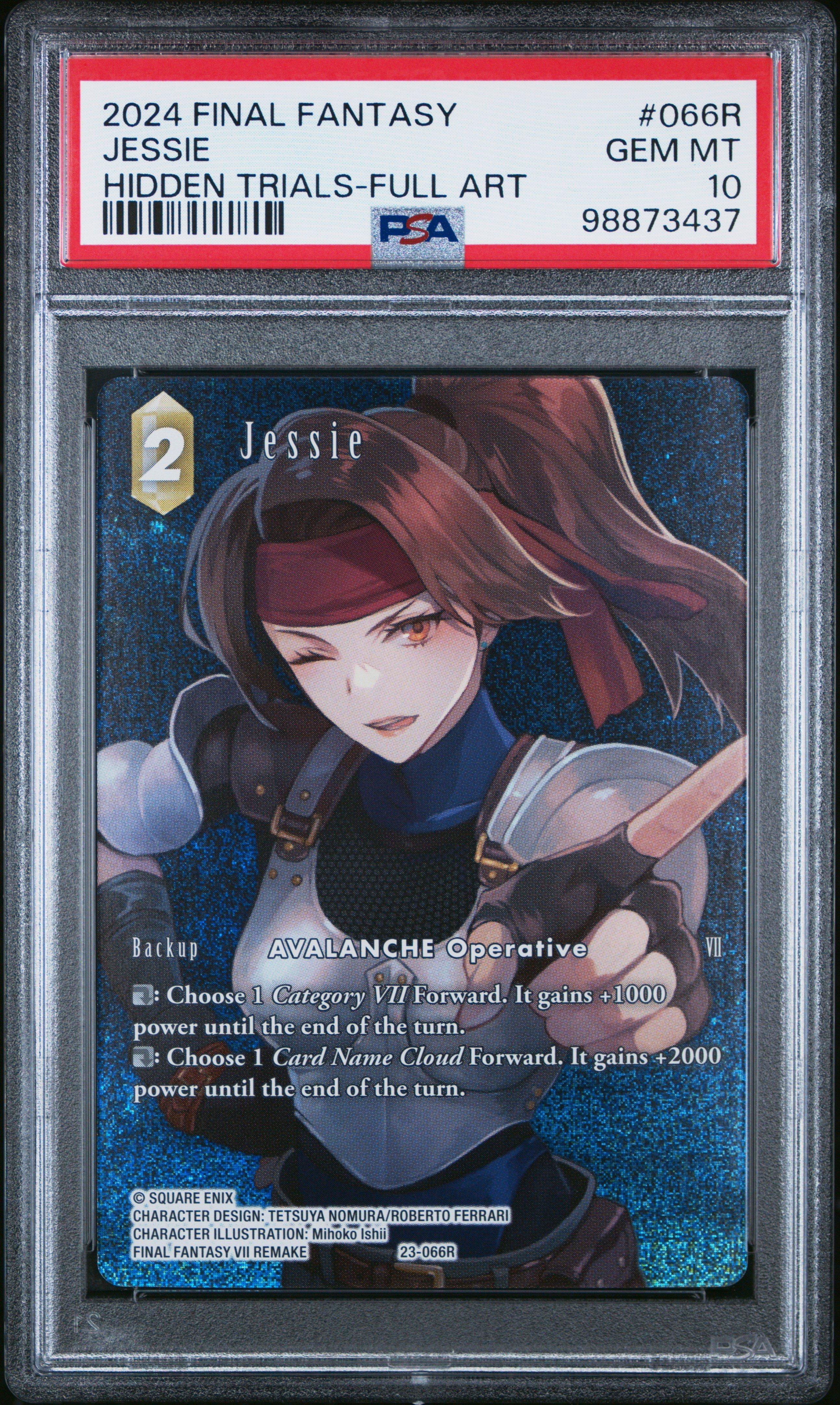 2024 Final Fantasy Hidden Trials 066r Jessie Full Art PSA 10