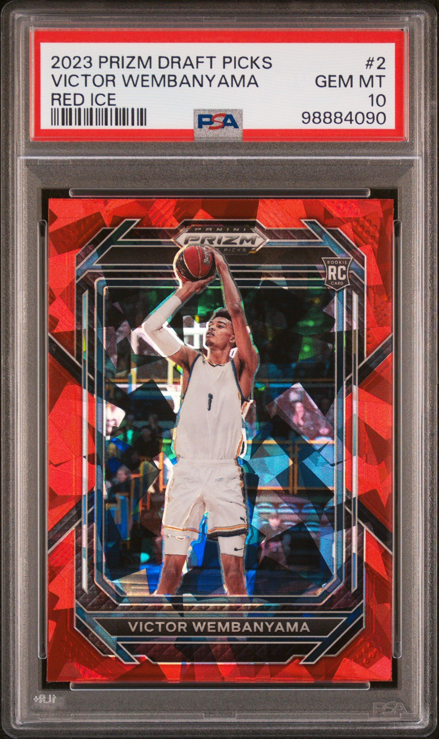 2023 Panini Prizm Draft Picks 2 Victor Wembanyama Red Ice PSA 10 