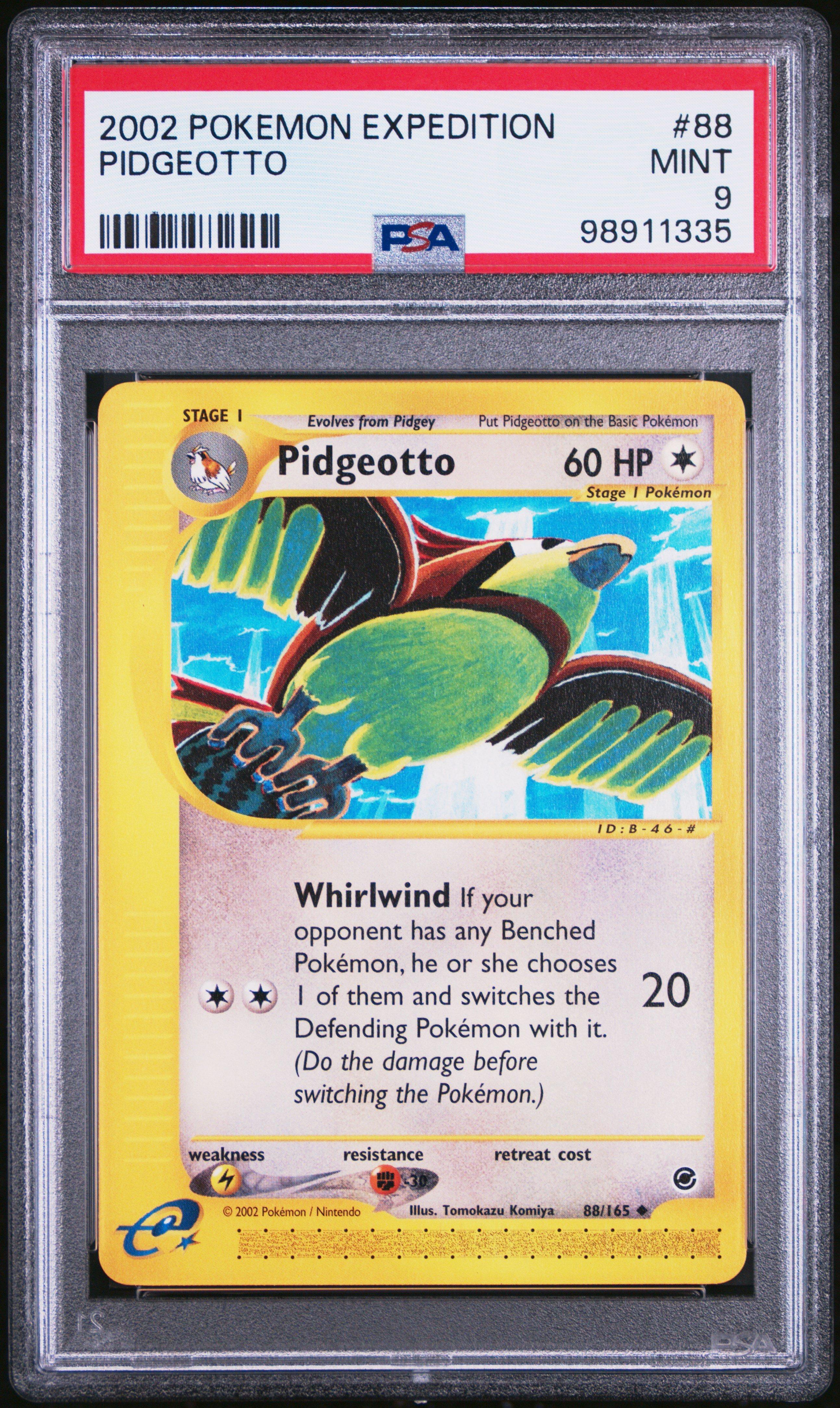 2002 Pokemon Expedition 88 Pidgeotto PSA 9