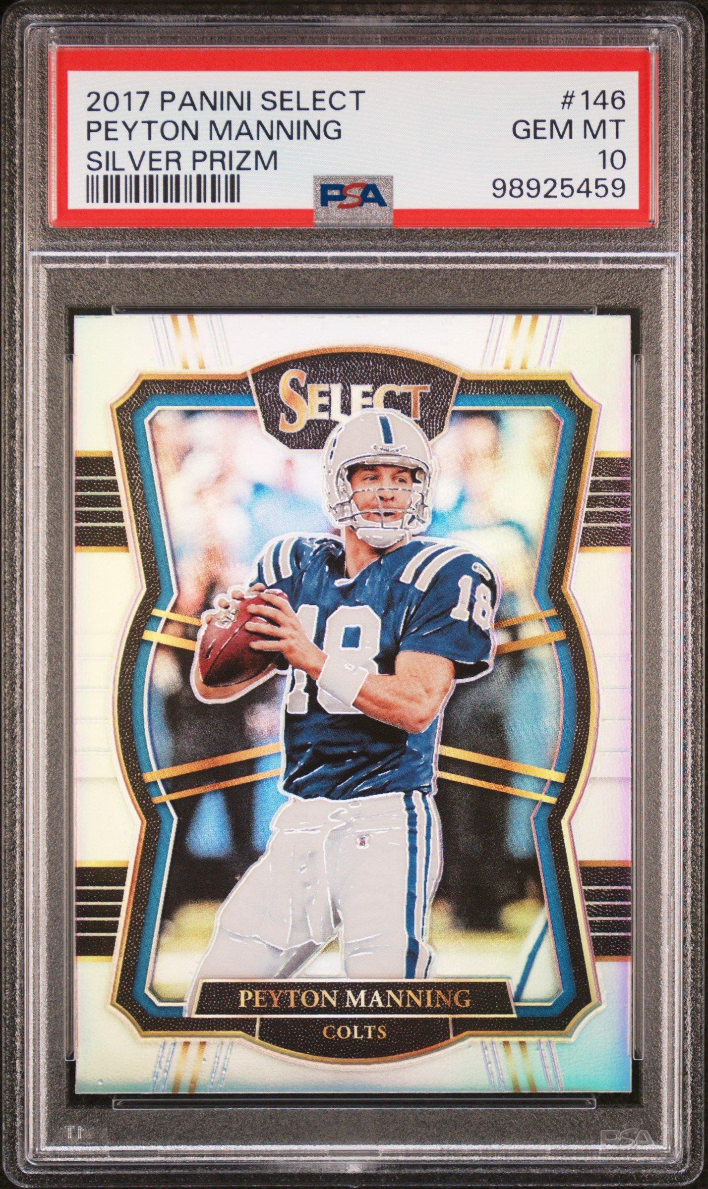 2017 Panini Select 146 Peyton Manning Silver Prizm PSA 10