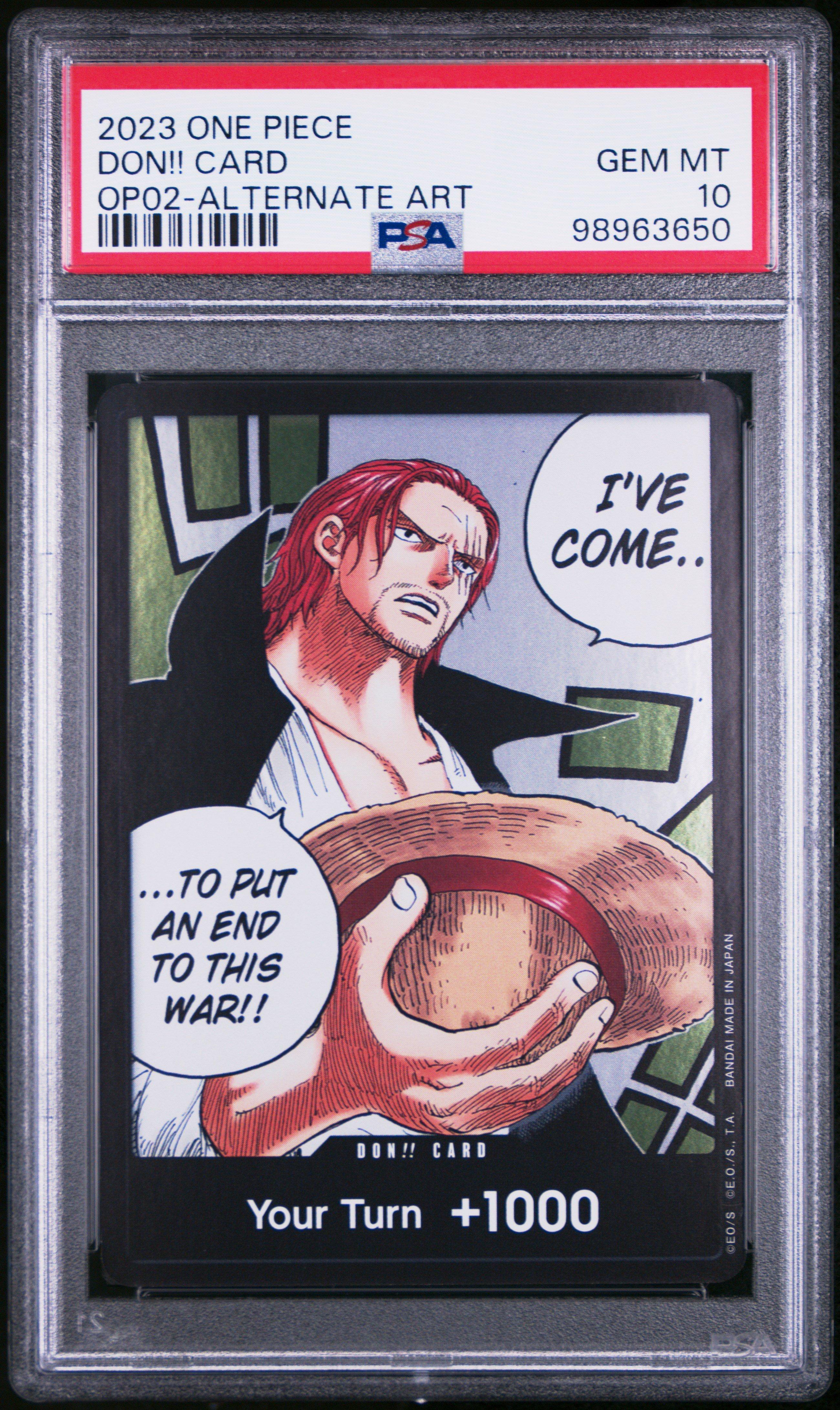 2023 One Piece Op02-paramount War Don!! Card Alternate Art PSA 10