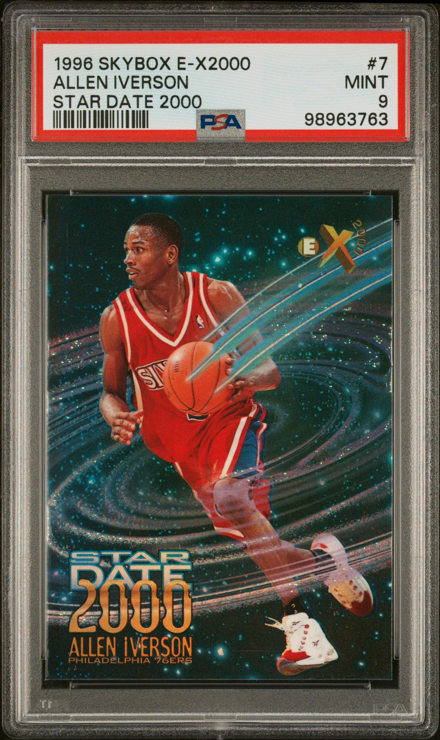 1996 Skybox E-x2000 Star Date 2000 7 Allen Iverson PSA 9 Graded