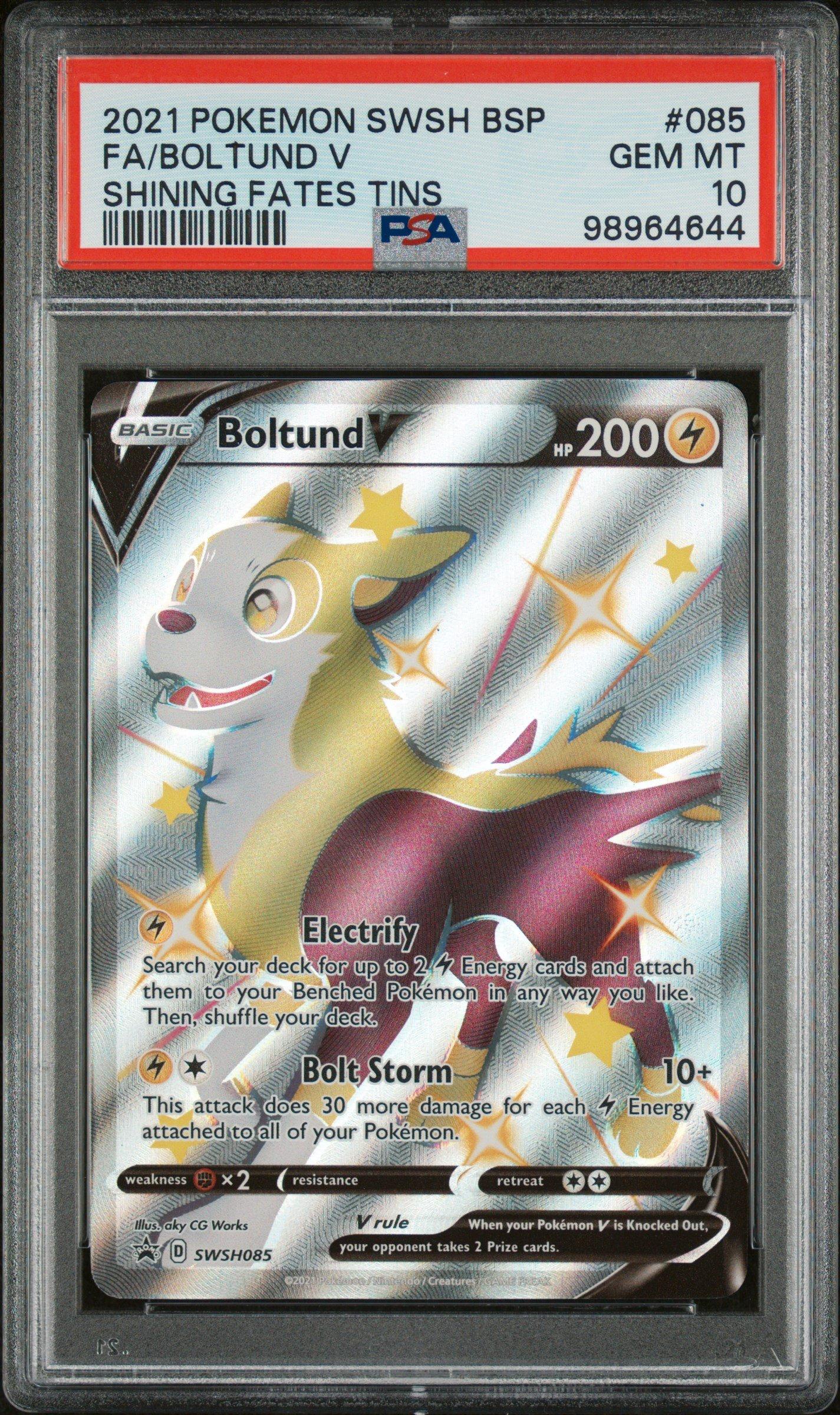 2021 Pokemon Swsh Black Star Promo 085 Full Art/boltund V Shining