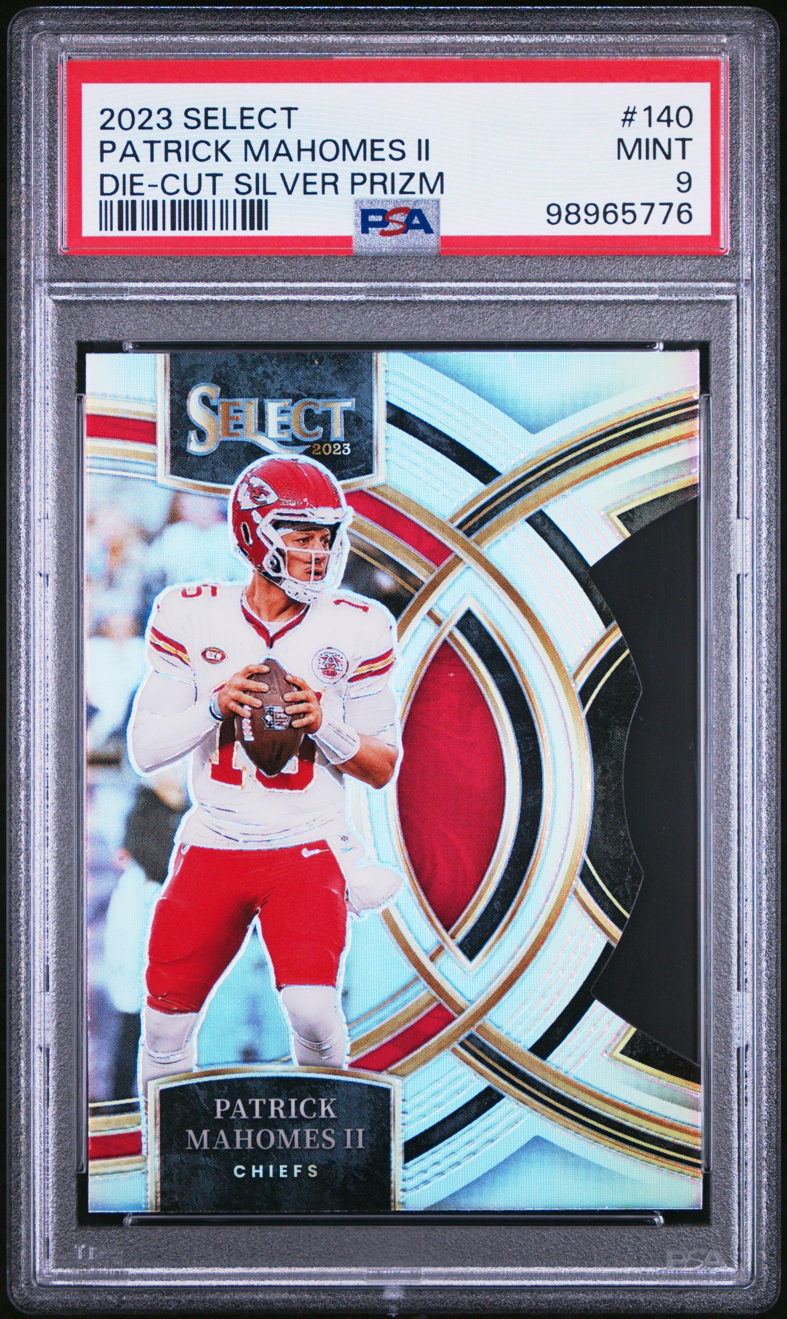 2023 Panini Select 140 Patrick Mahomes Ii Die-cut Silver Prizm PSA 9
