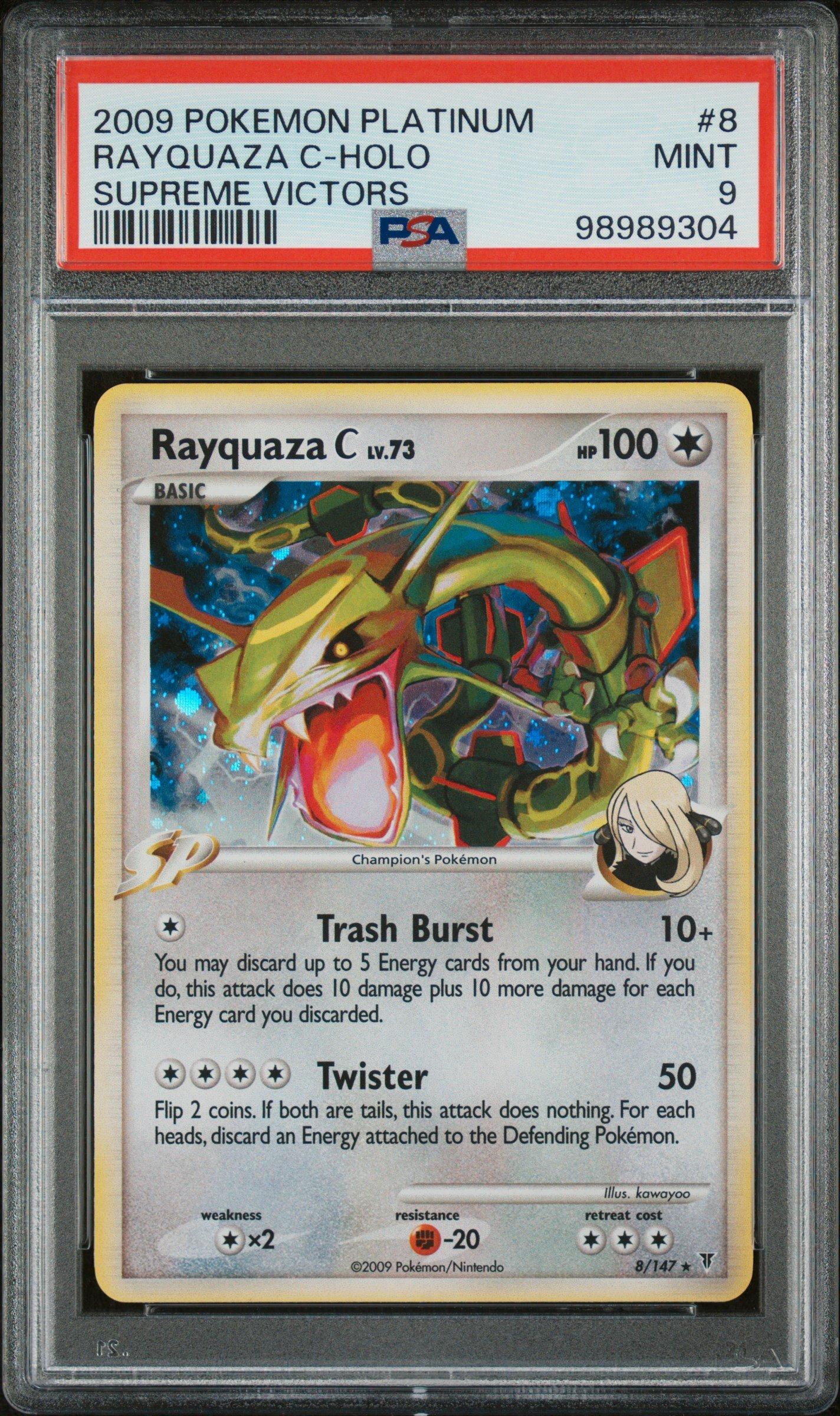 2009 Pokemon Platinum Supreme Victors 8 Rayquaza C-holo PSA 9