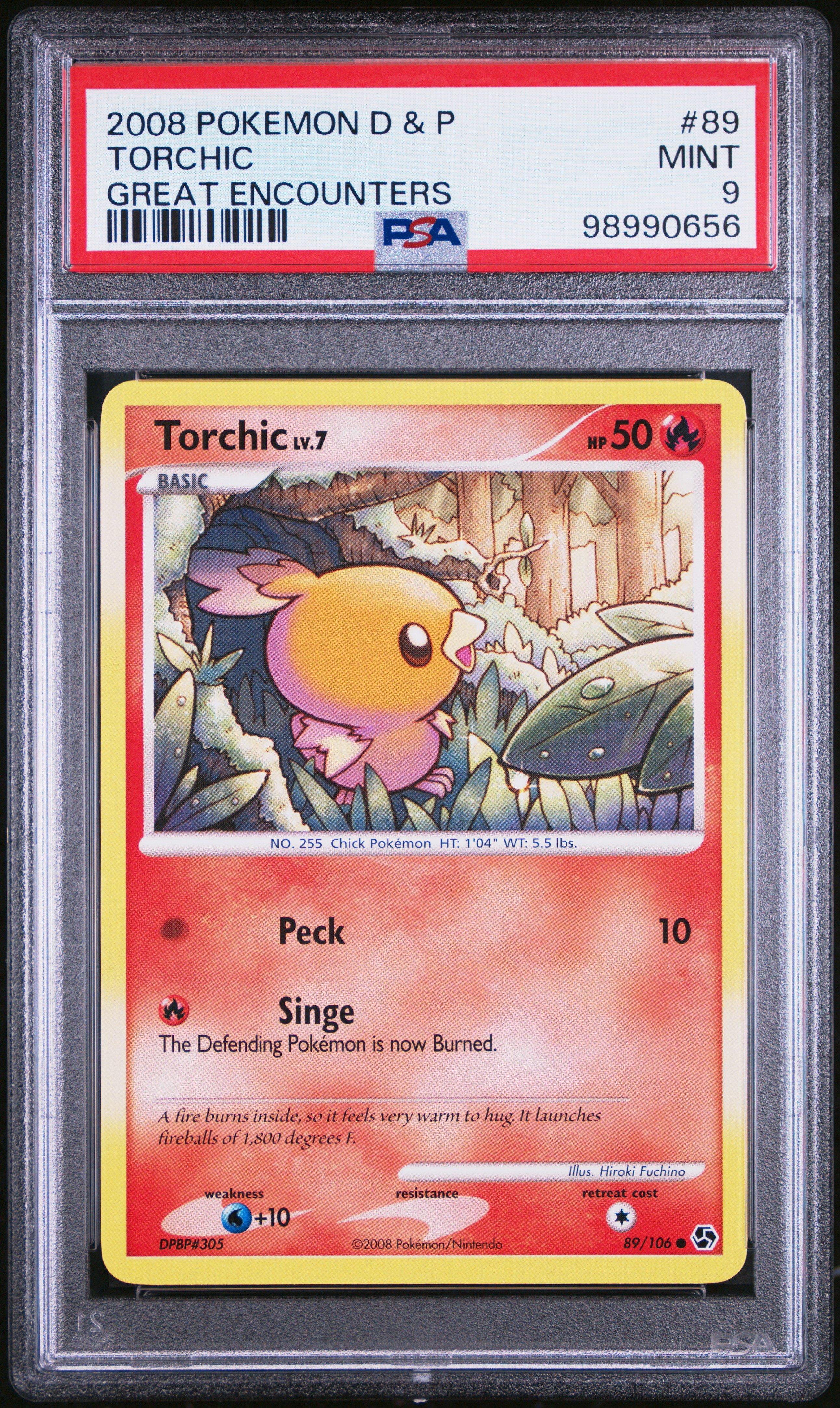 2008 Pokemon Diamond & Pearl Great Encounters 89 Torchic PSA 9