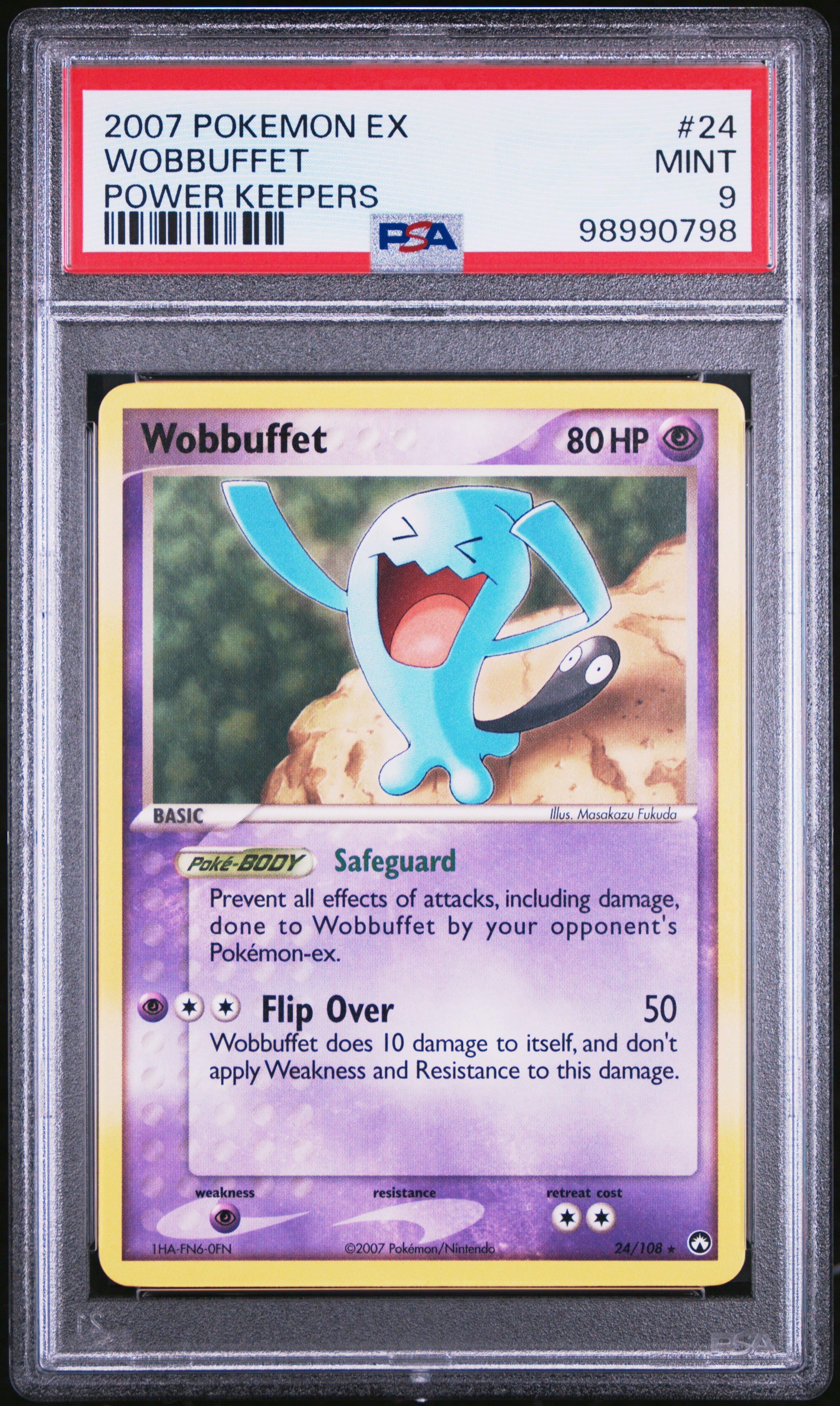 2007 Pokemon Ex Power Keepers 24 Wobbuffet PSA 9