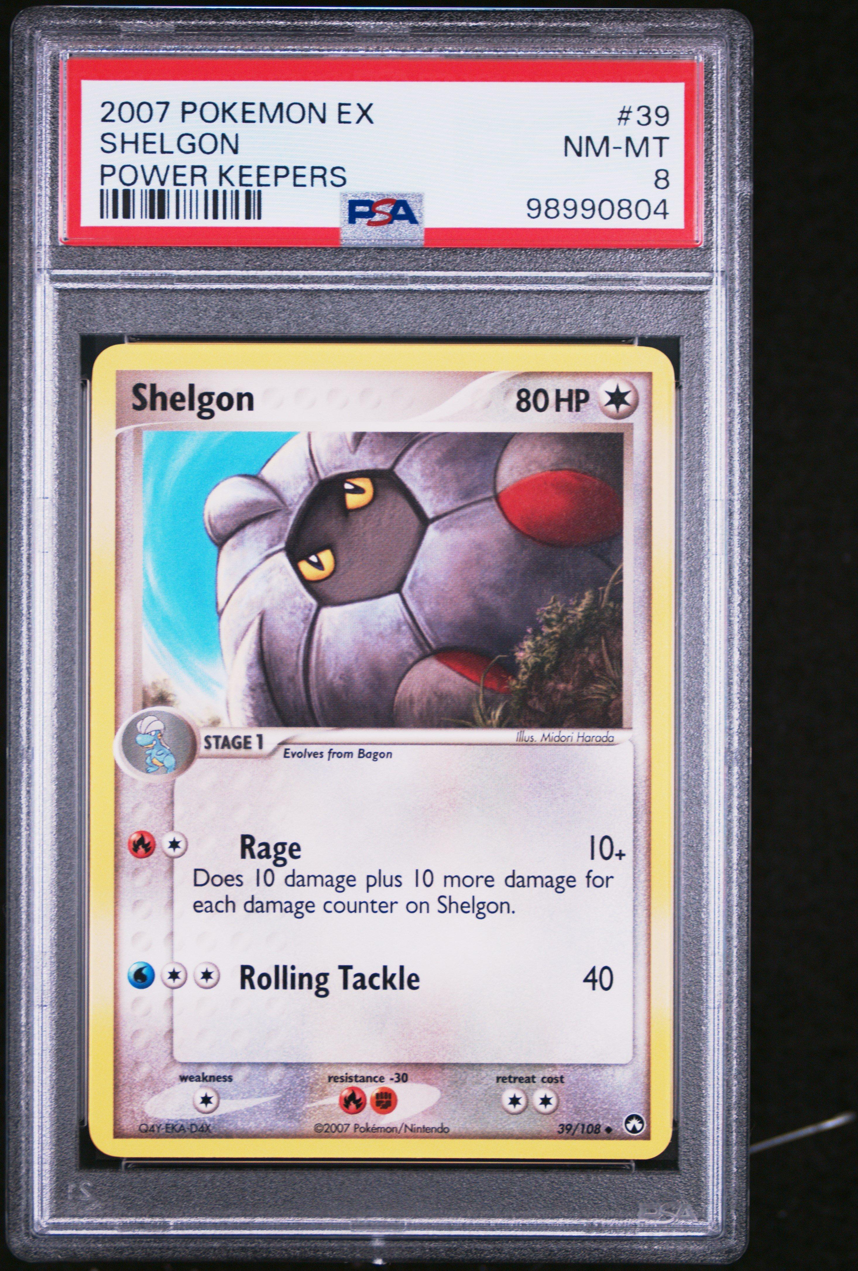 2007 Pokemon Ex Power Keepers 39 Shelgon PSA 8