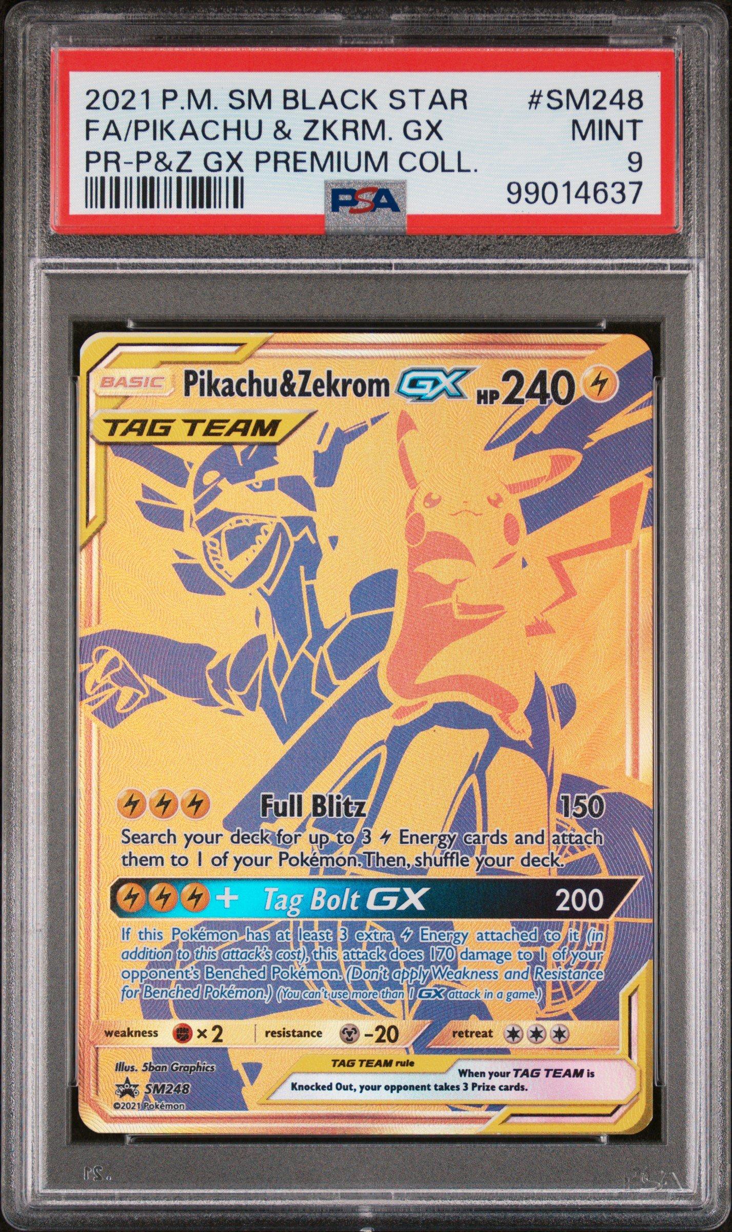 Pokemon Sm Black Star Promo Sm Full Art Pikachu Zekrom Gx