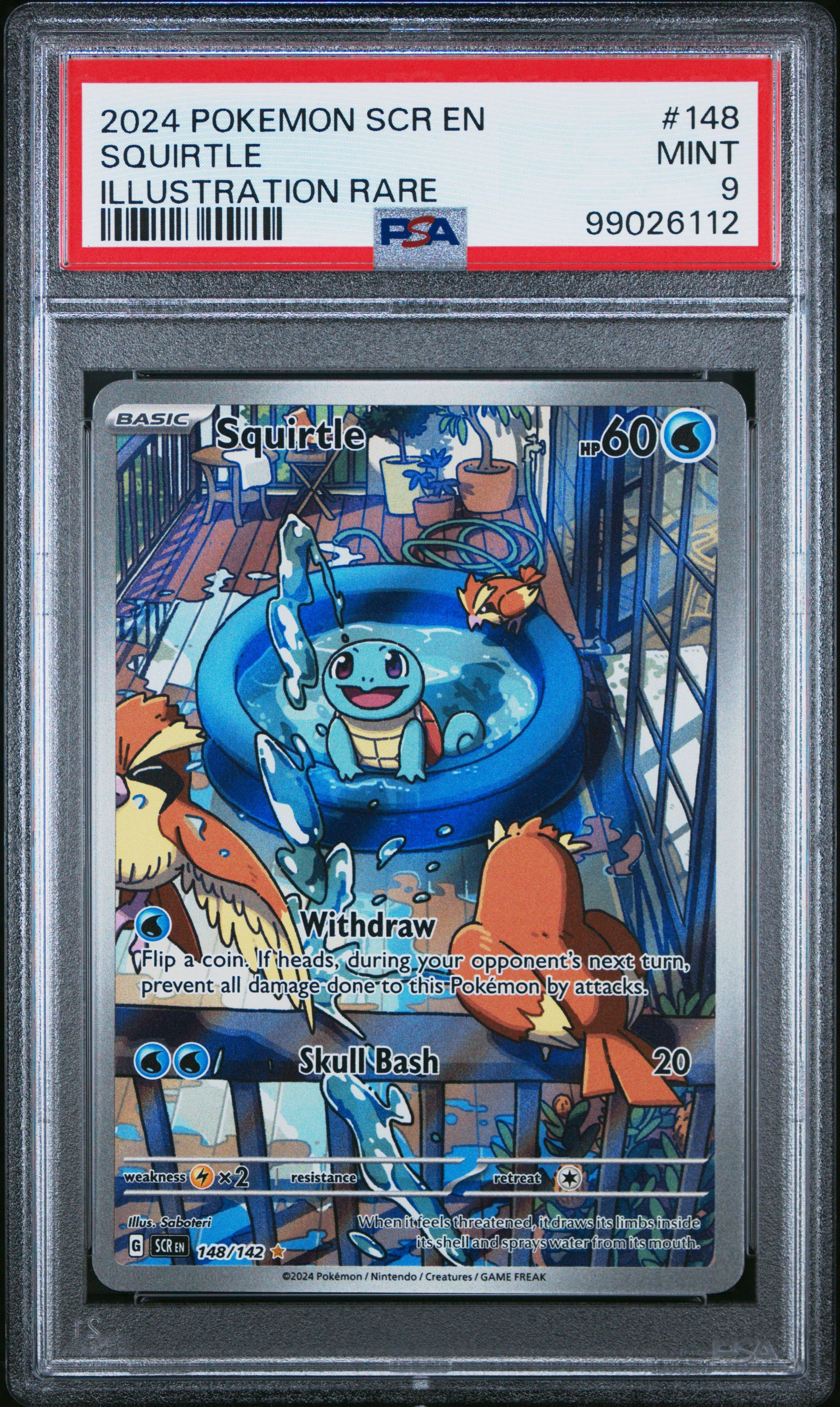 2024 Pokemon Scr En-stellar Crown 148 Squirtle Illustration Rare PSA 9  Graded Card | GameStop