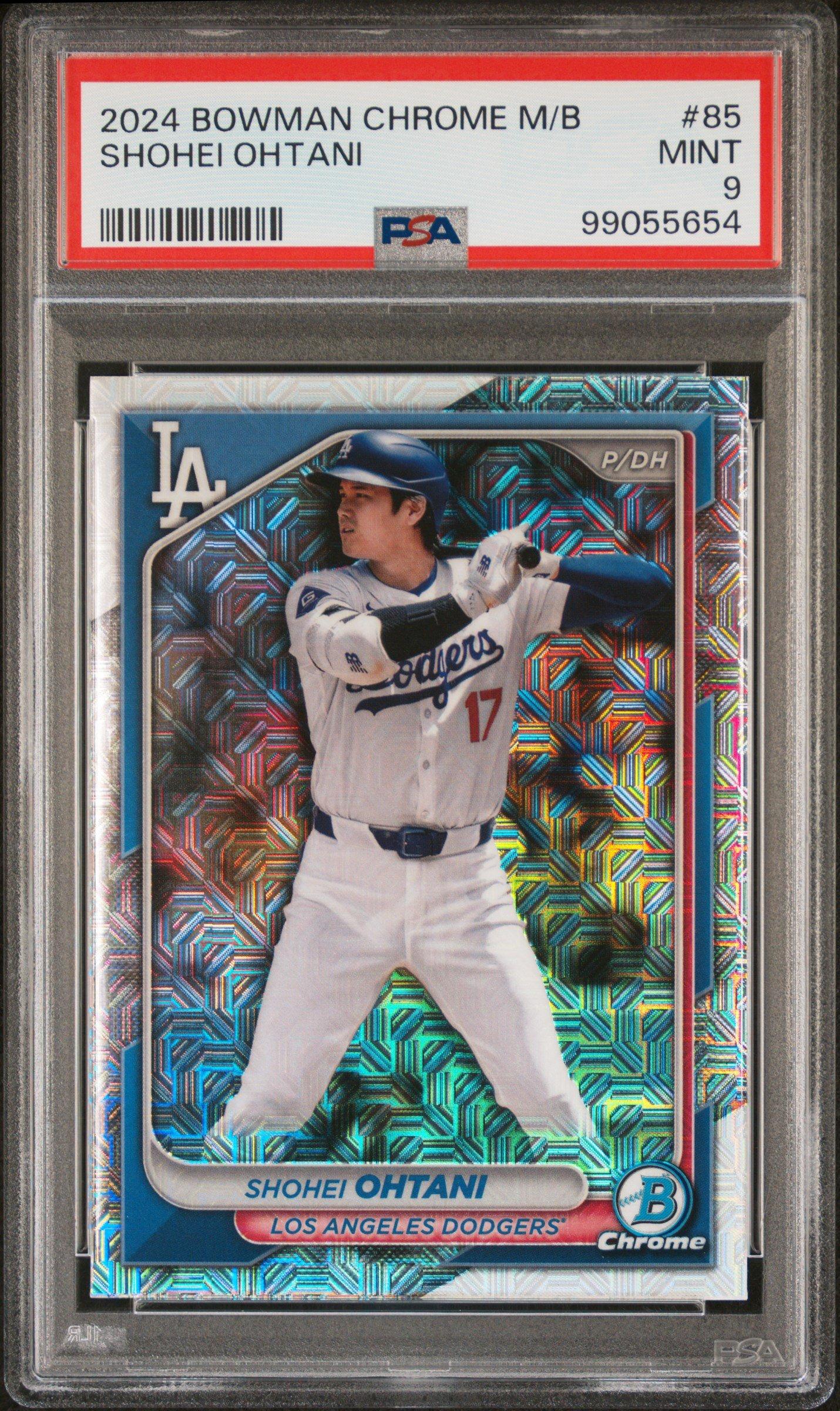 2024 Bowman Chrome Mega Box 85 Shohei Ohtani PSA 9 Graded Card
