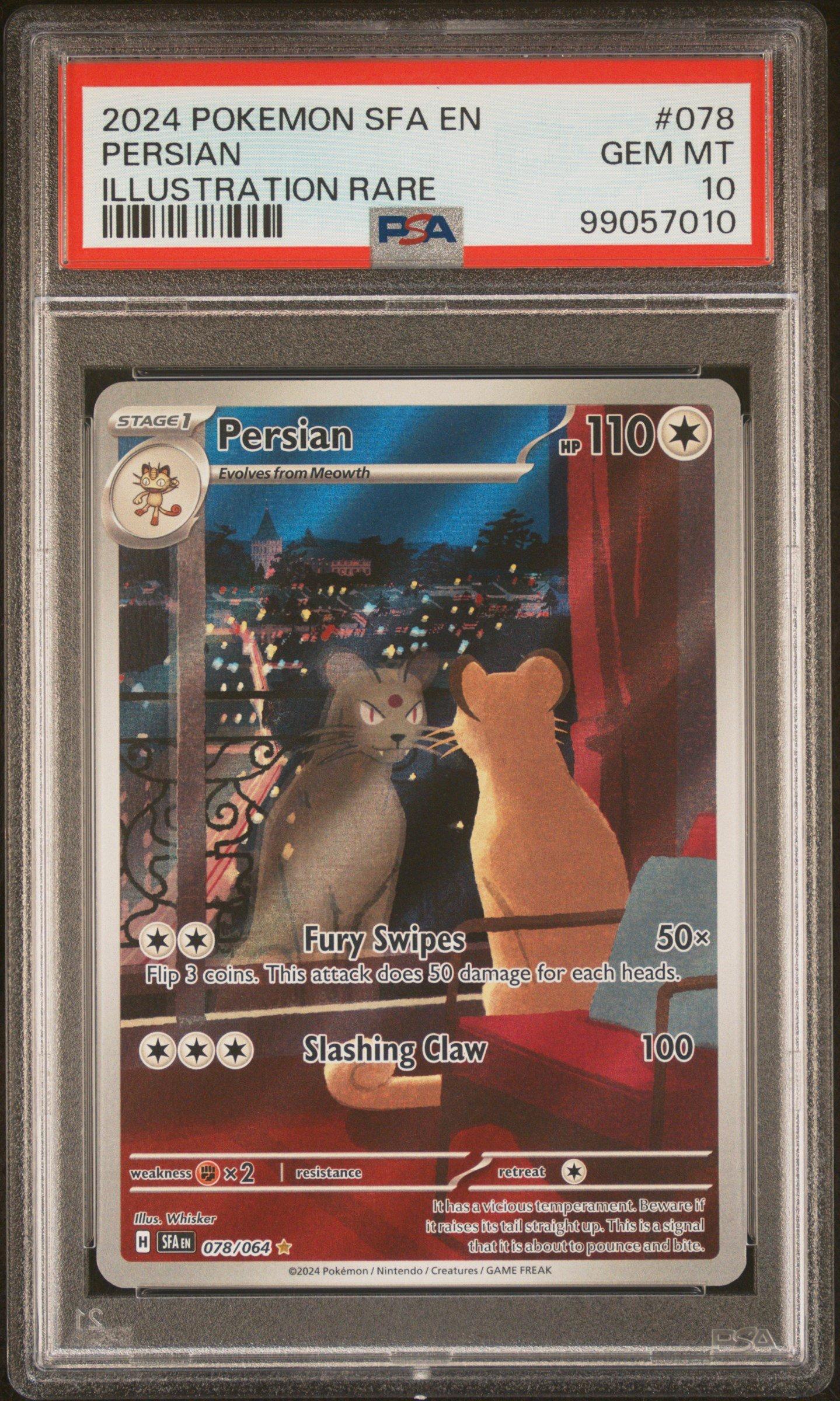 2024 Pokemon Sfa En-shrouded Fable 078 Persian Illustration Rare
