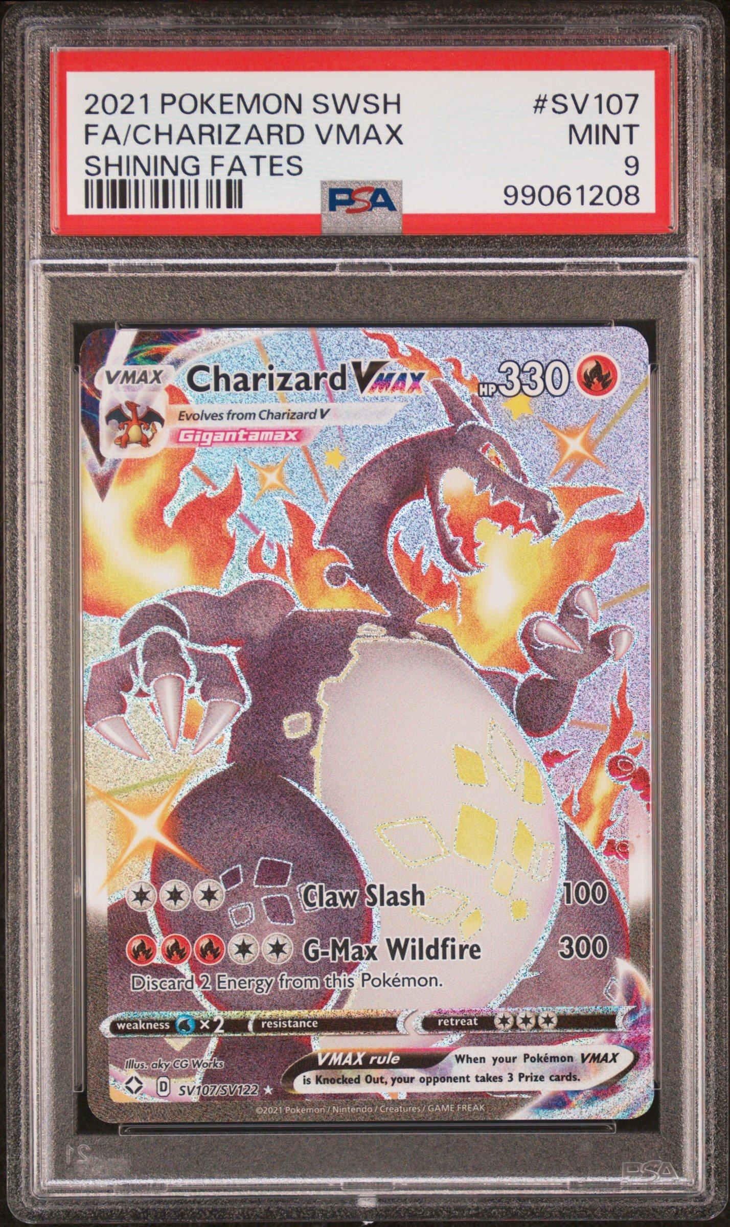 2021 Pokemon Sword & Shield Shining Fates Sv107 Full Art/charizard