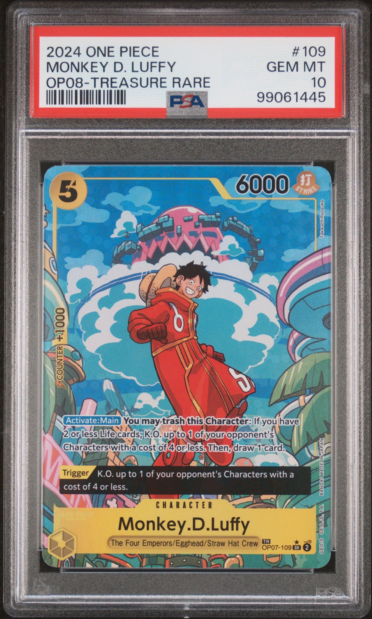 2024 One Piece Op08-two Legends 109 Monkey D. Luffy Treasure Rare 