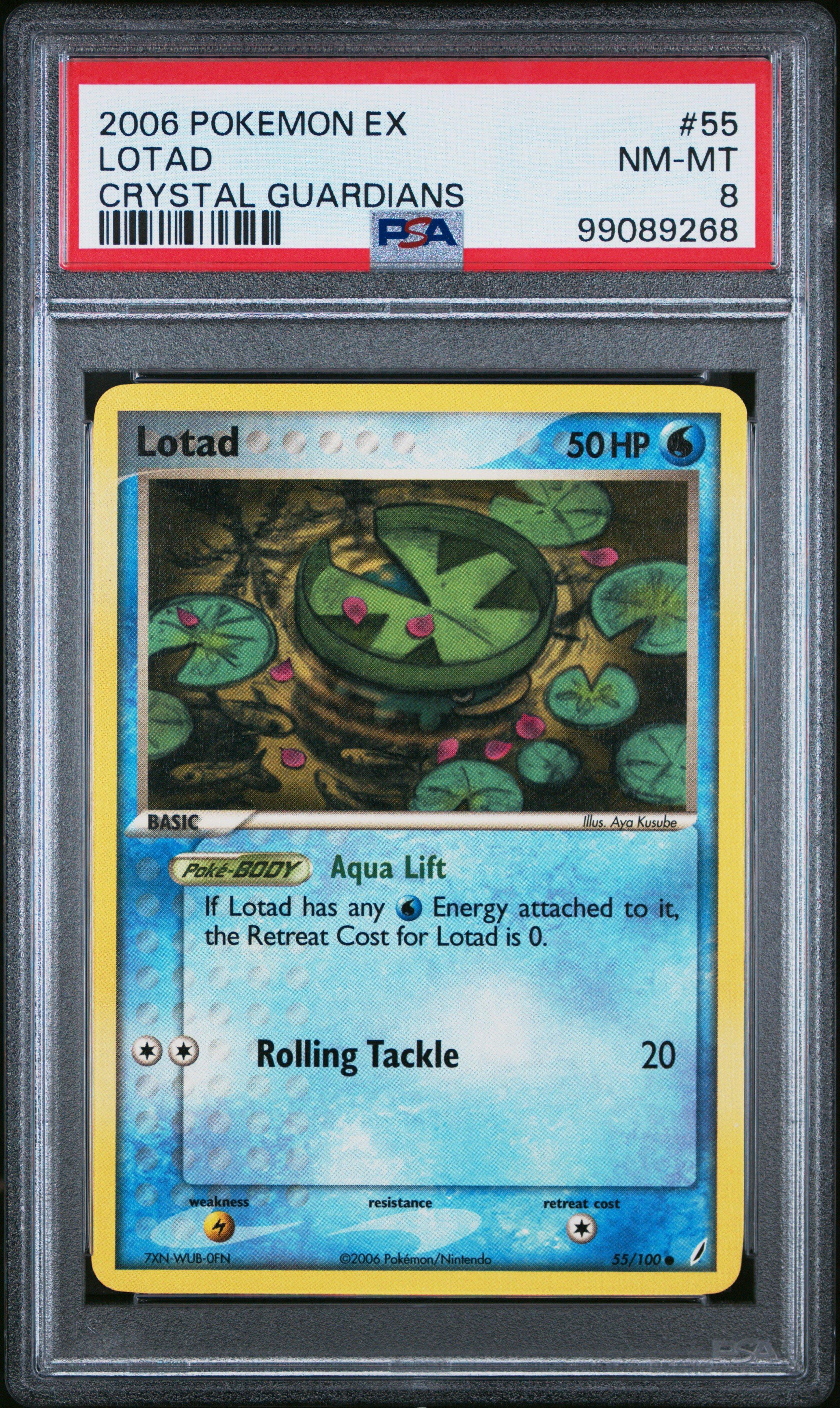2006 Pokemon Ex Crystal Guardians 55 Lotad PSA 8