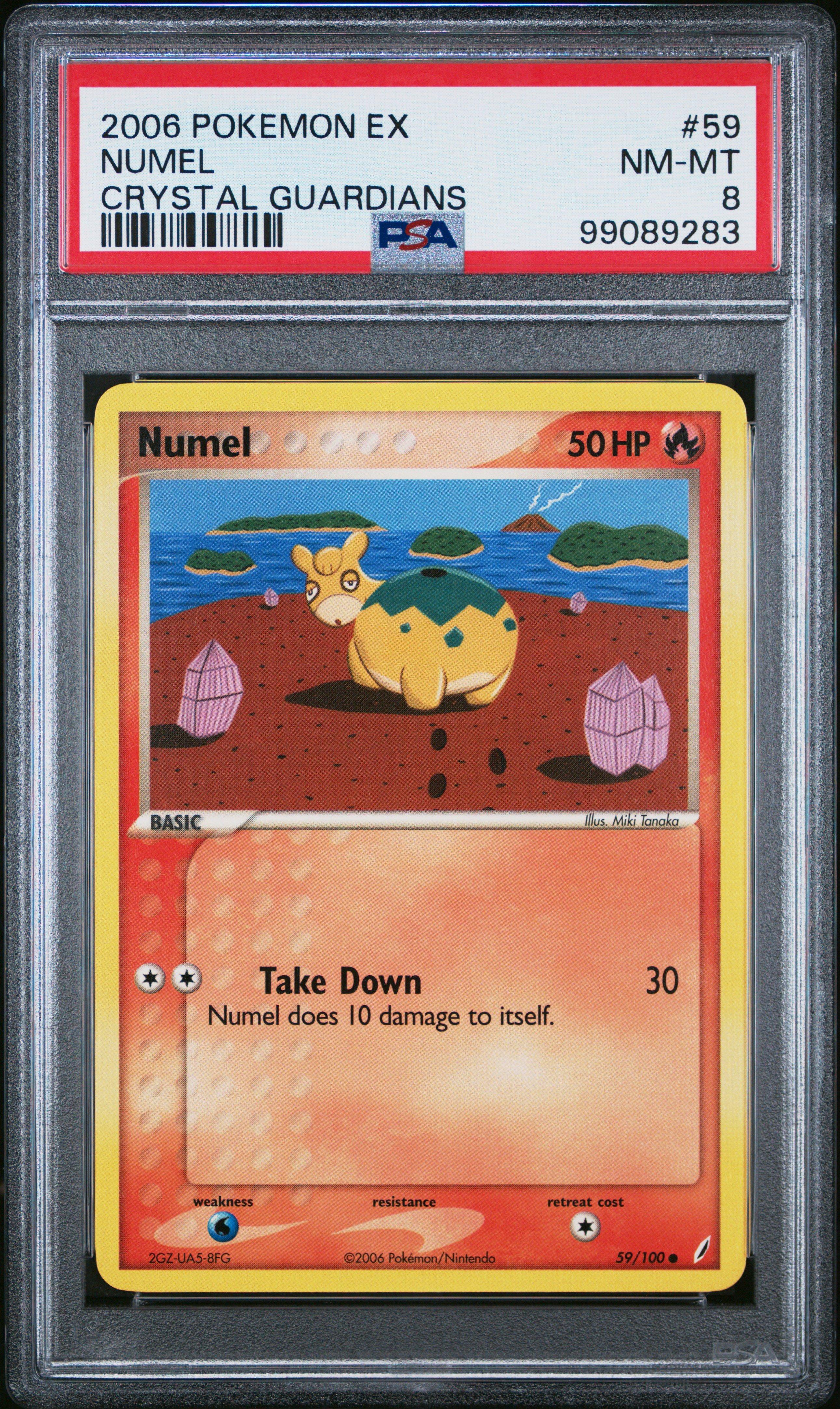 2006 Pokemon Ex Crystal Guardians 59 Numel PSA 8