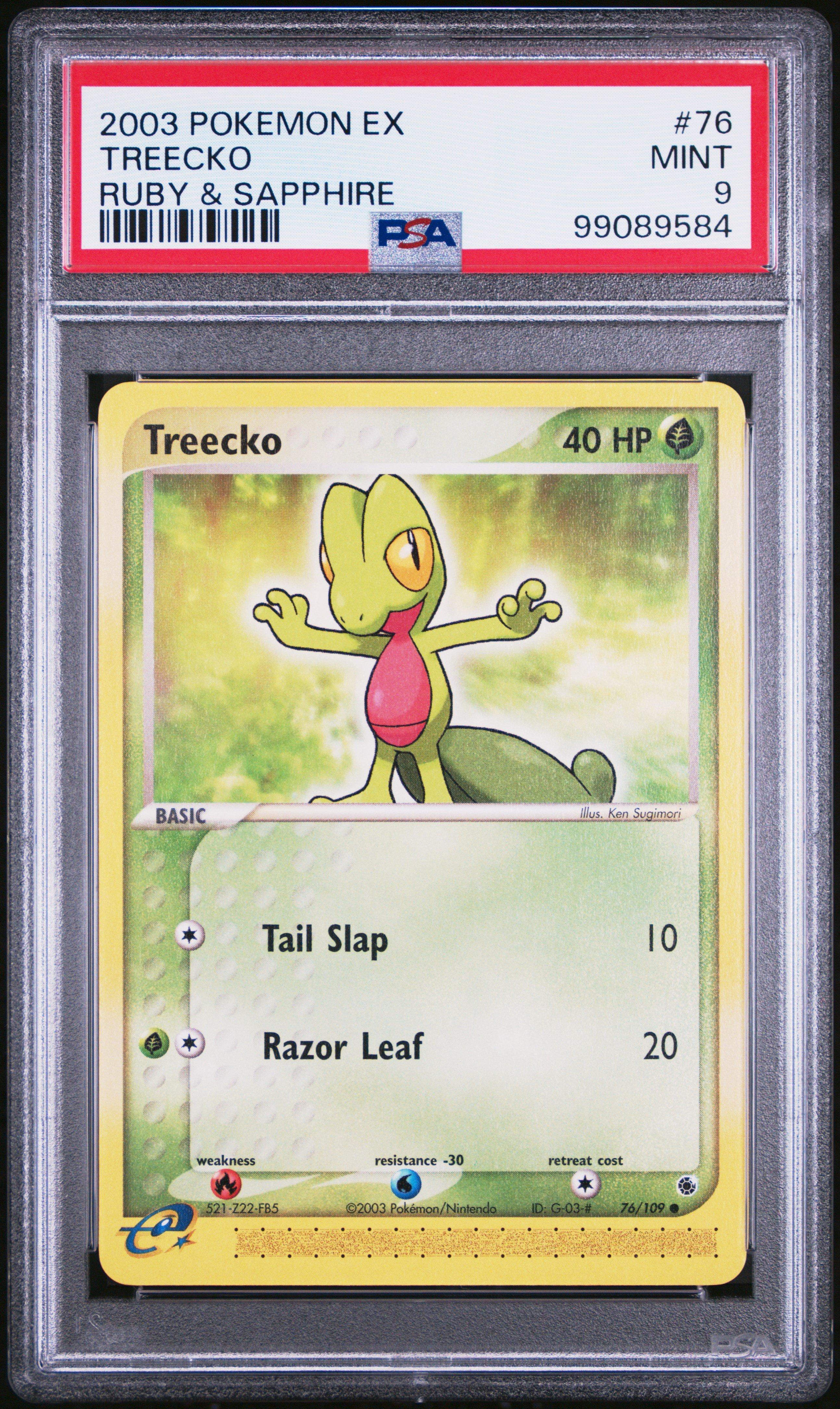 2003 Pokemon Ex Ruby & Sapphire 76 Treecko PSA 9