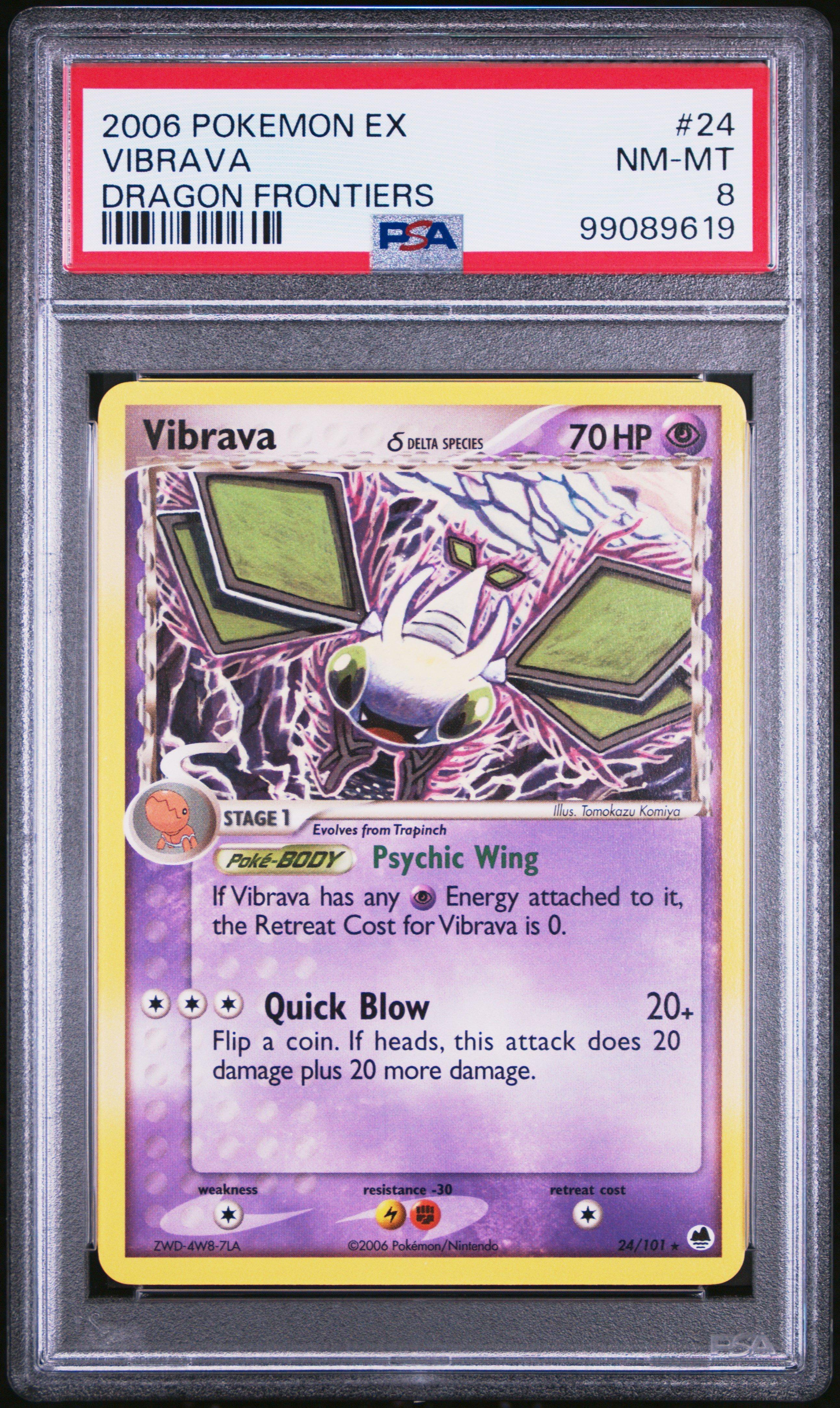 2006 Pokemon Ex Dragon Frontiers 24 Vibrava PSA