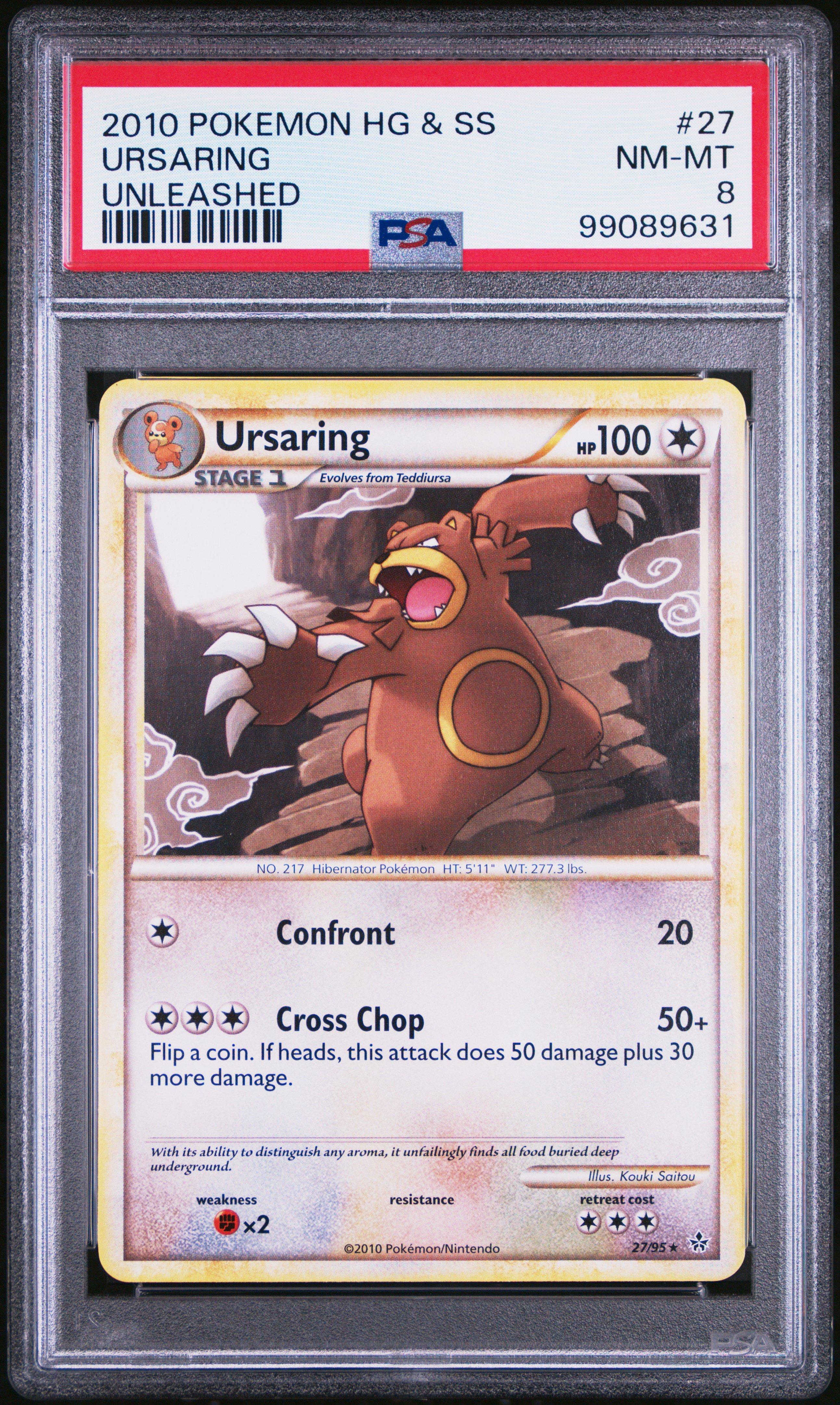 2010 Pokemon Heartgold & Soulsilver Unleashed 27 Ursaring PSA 8