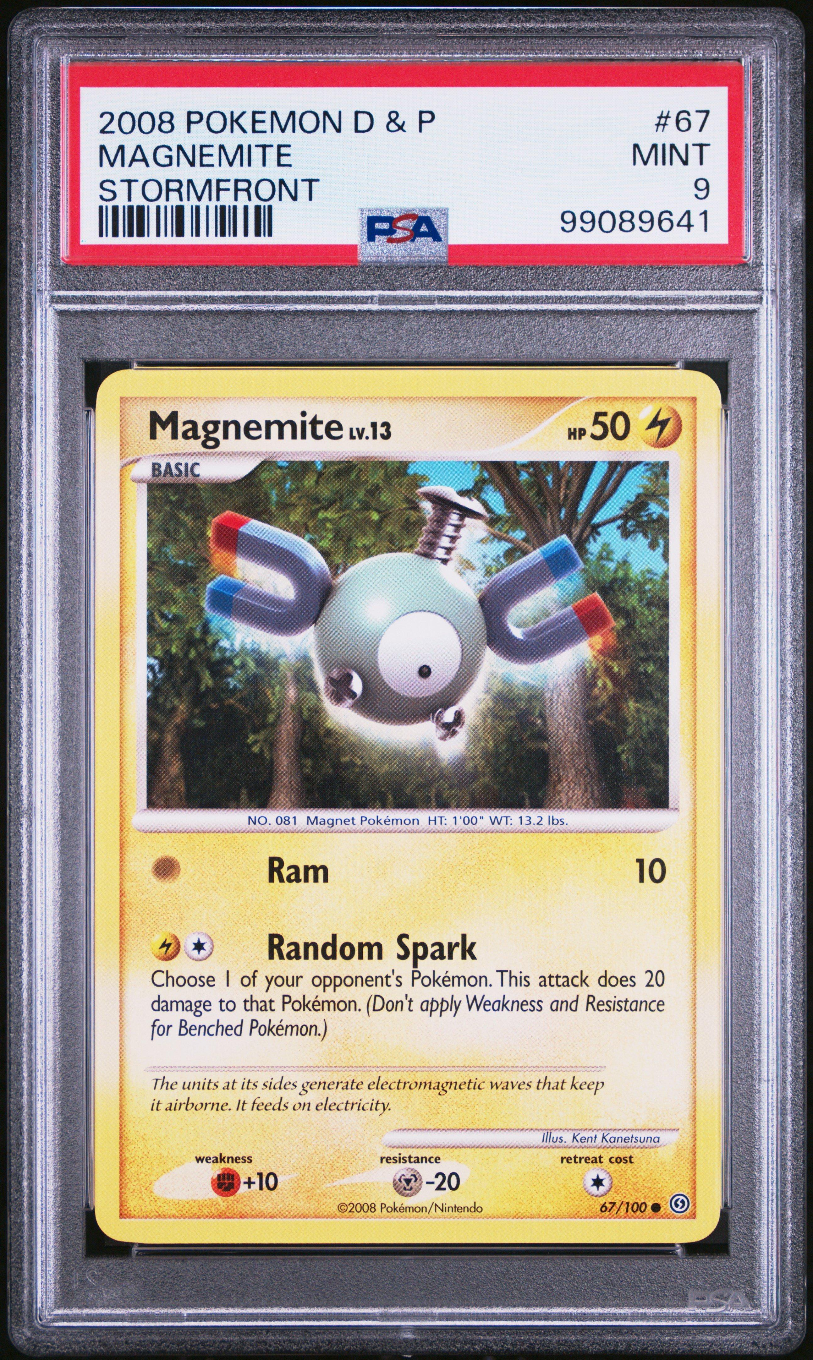 2008 Pokemon Diamond & Pearl Stormfront 67 Magnemite PSA 9