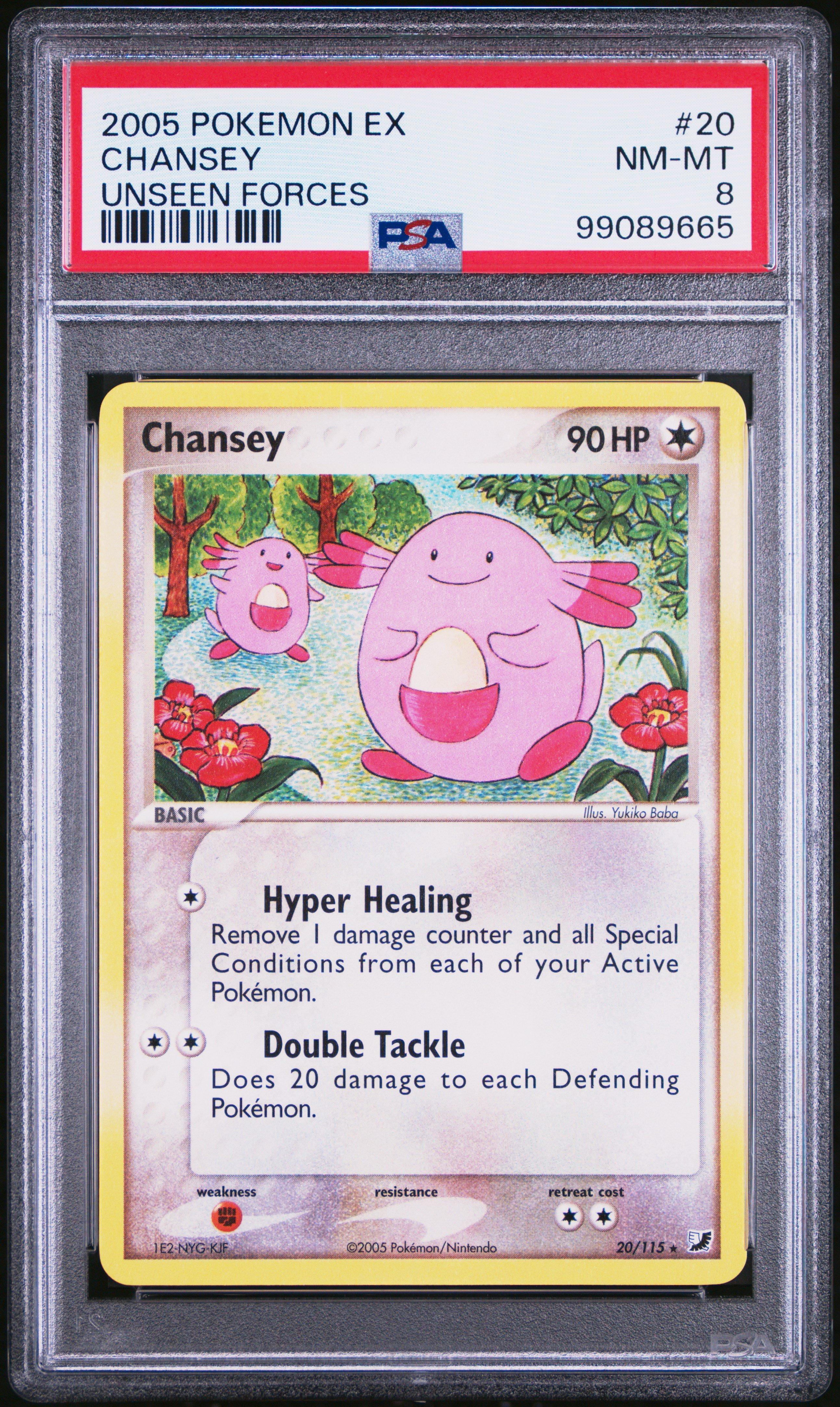 2005 Pokemon Ex Unseen Forces 20 Chansey PSA 8