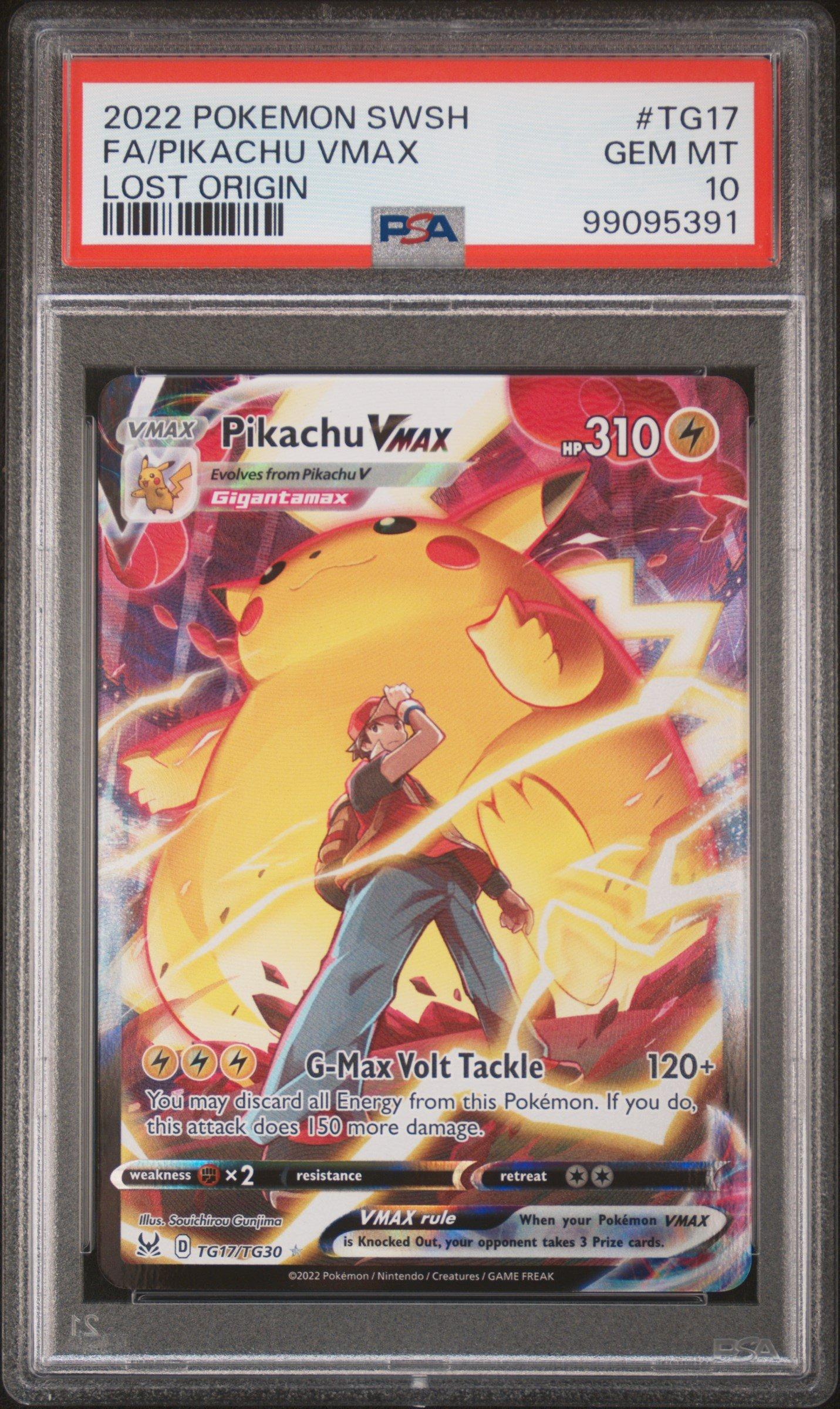 2022 Pokemon Sword & Shield Lost Origin Tg17 Full Art/pikachu Vmax