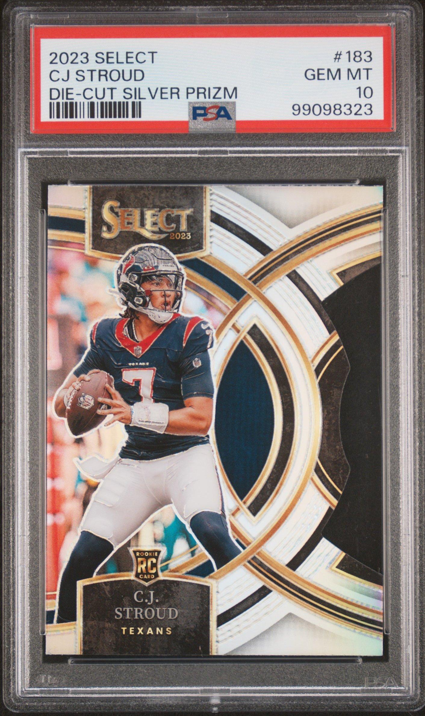 2023 Panini Select 183 Cj Stroud Die-cut Silver Prizm PSA 10