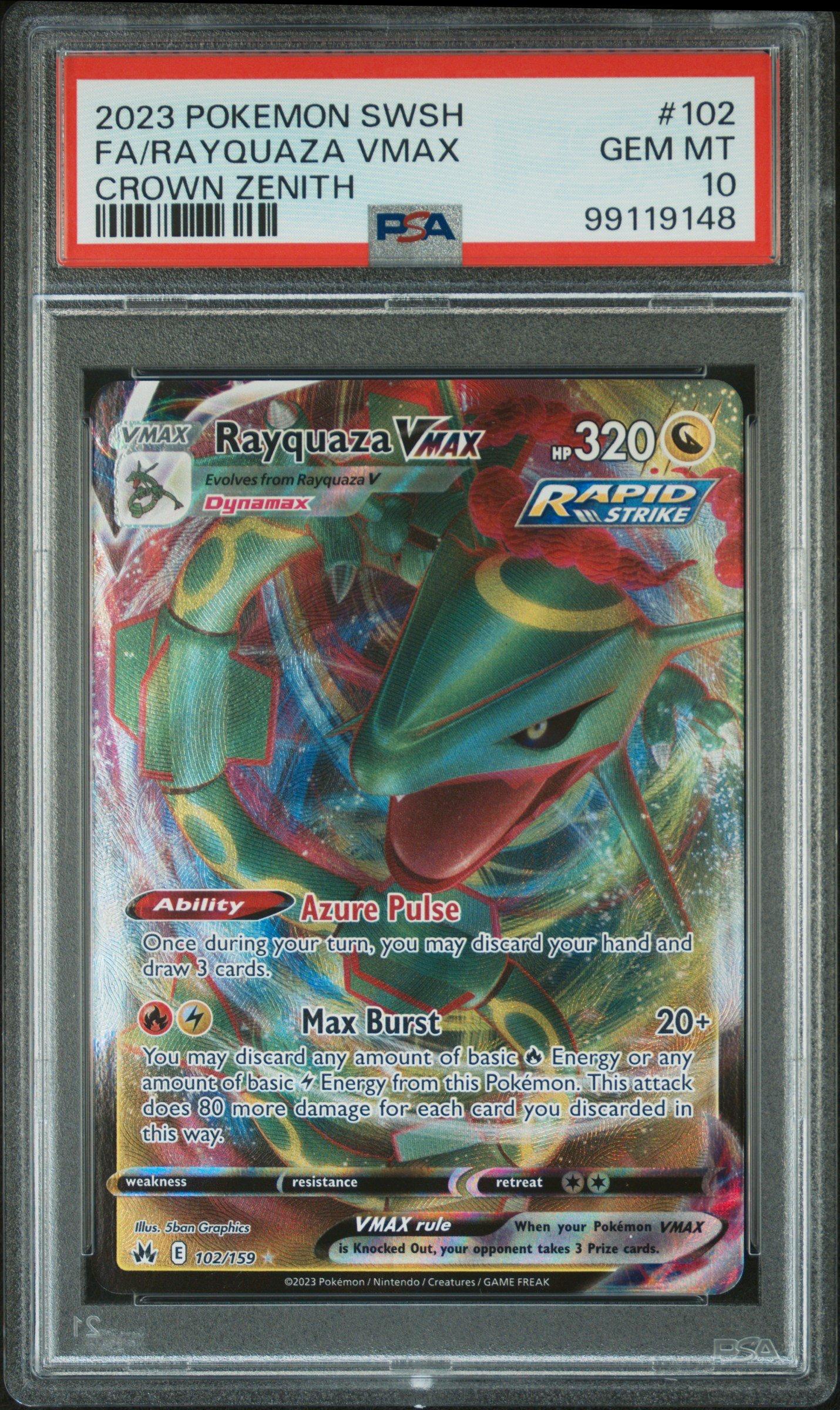 2023 Pokemon Sword And Shield Crown Zenith 102 Full Art/rayquaza
