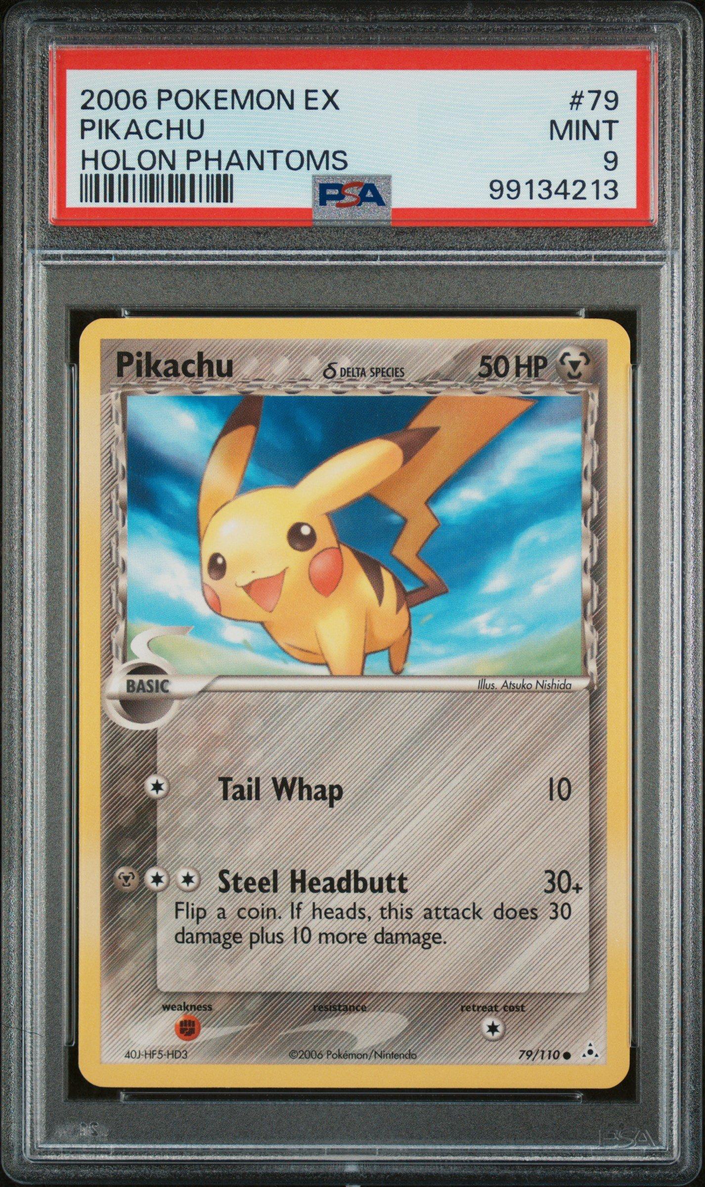 2006 Pokemon Ex Holon Phantoms 79 Pikachu PSA 9