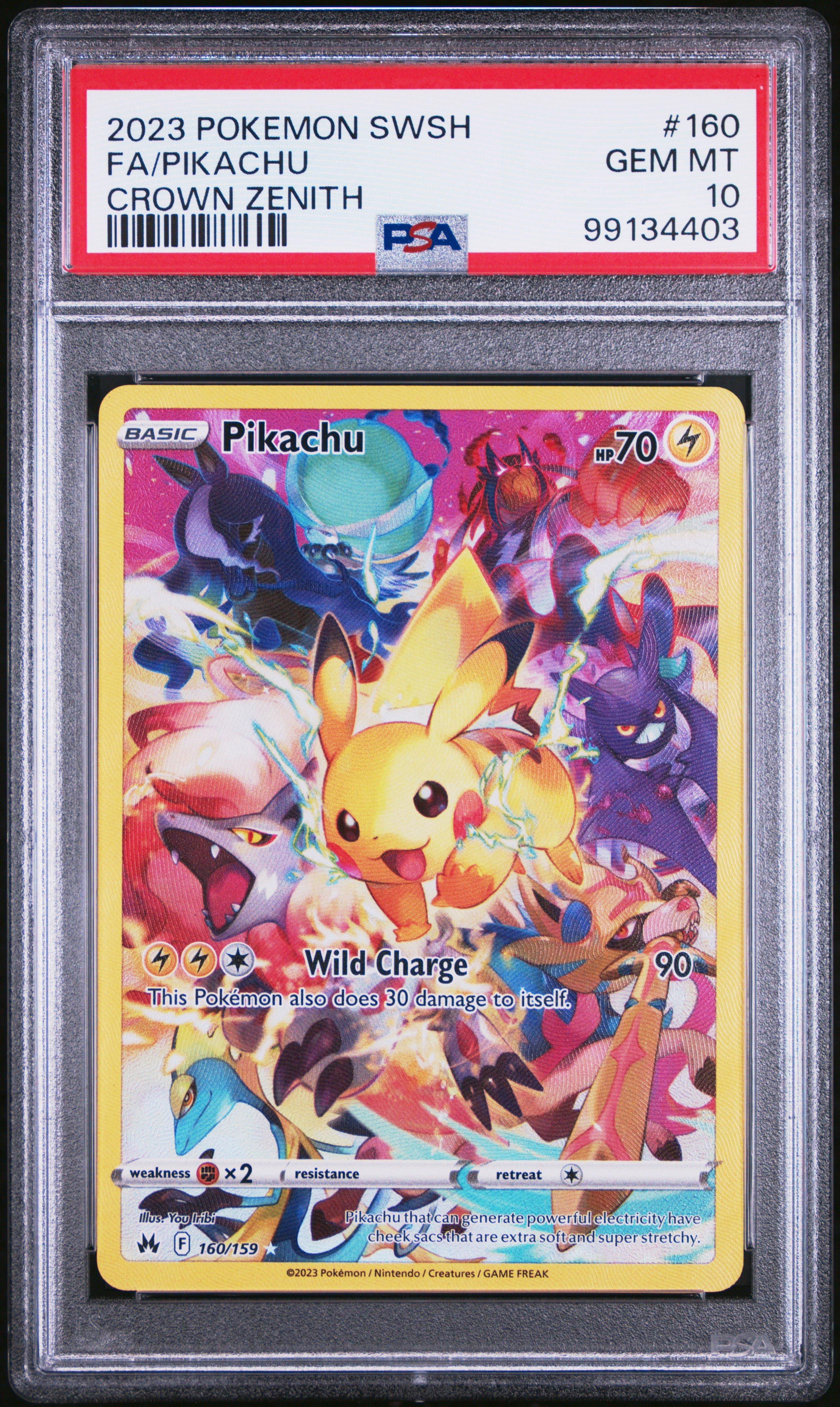 2023 Pokemon Sword And Shield Crown Zenith 160 Full Art/pikachu