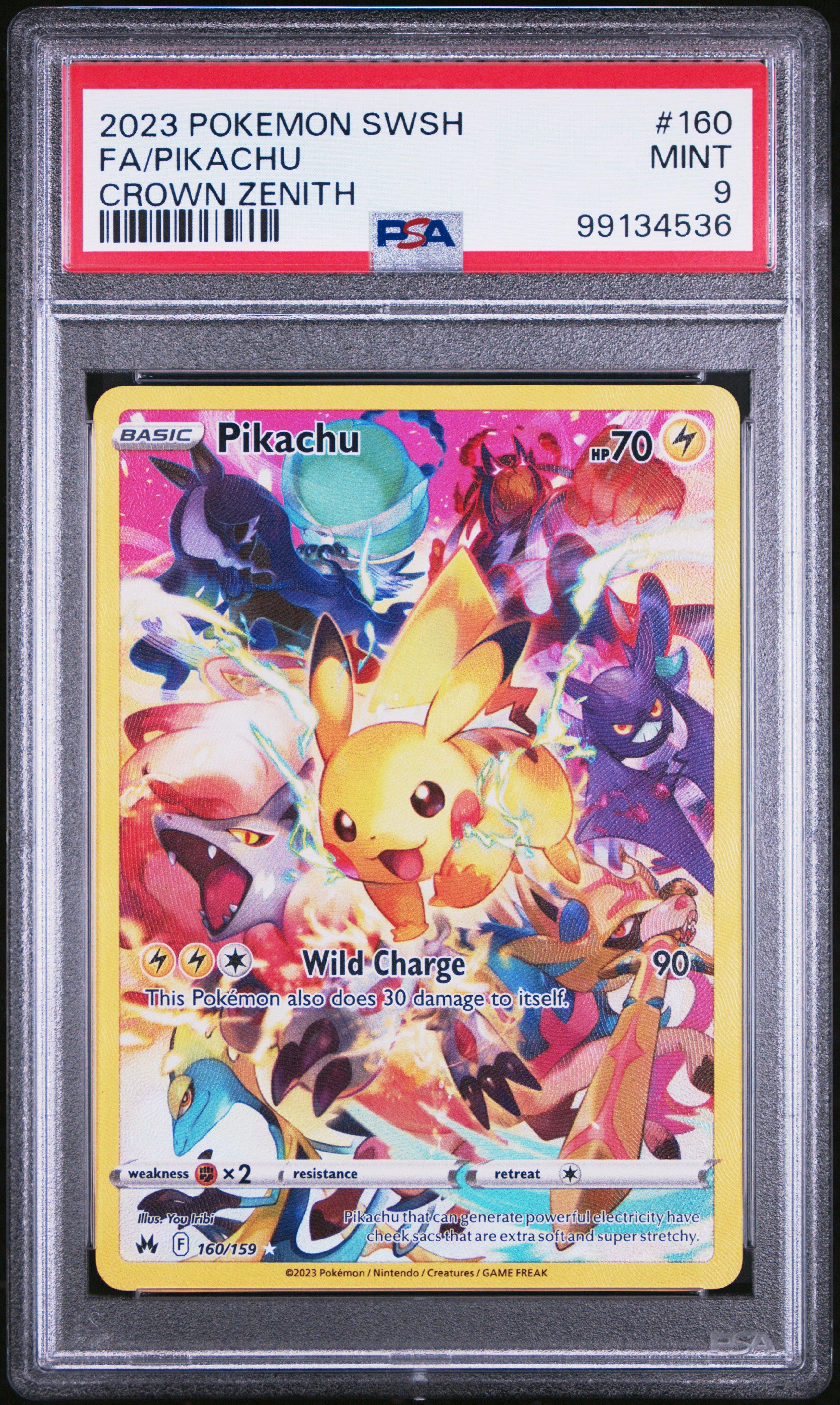 2023 Pokemon Sword And Shield Crown Zenith 160 Full Art/pikachu