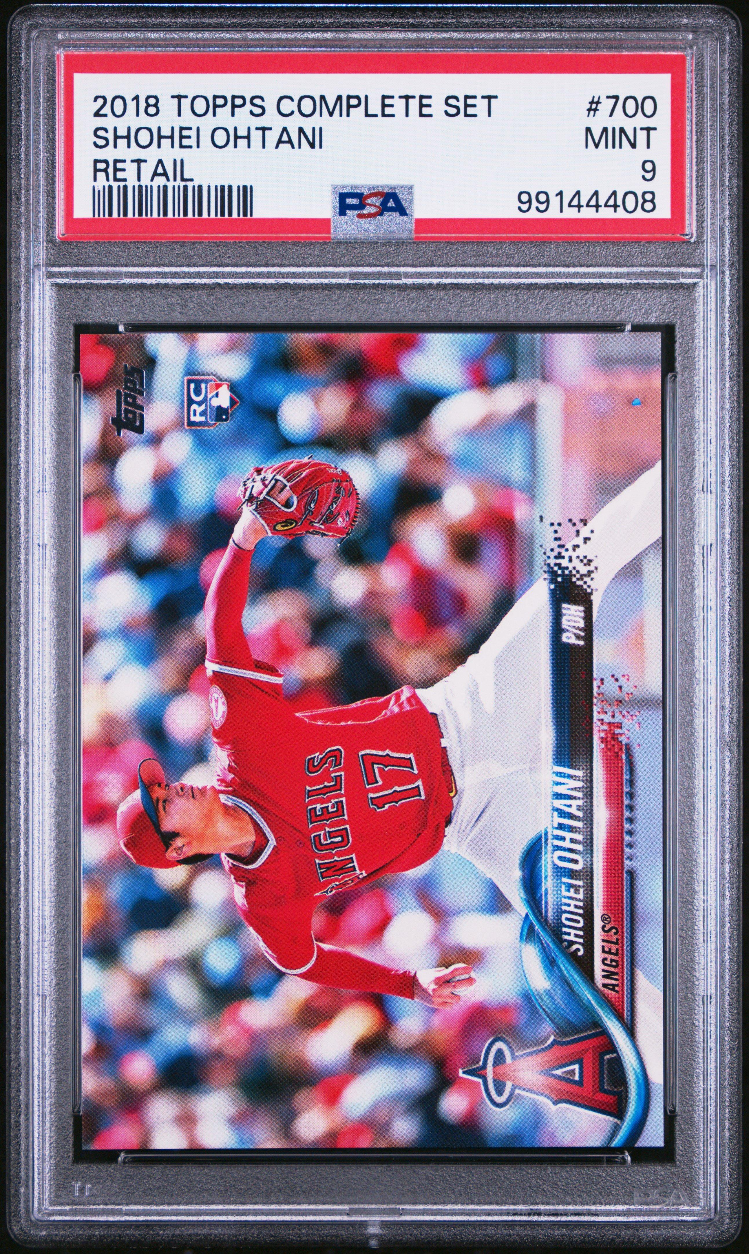 2018 Topps Complete Set 700 Shohei Ohtani Retail PSA 9 Graded Card 