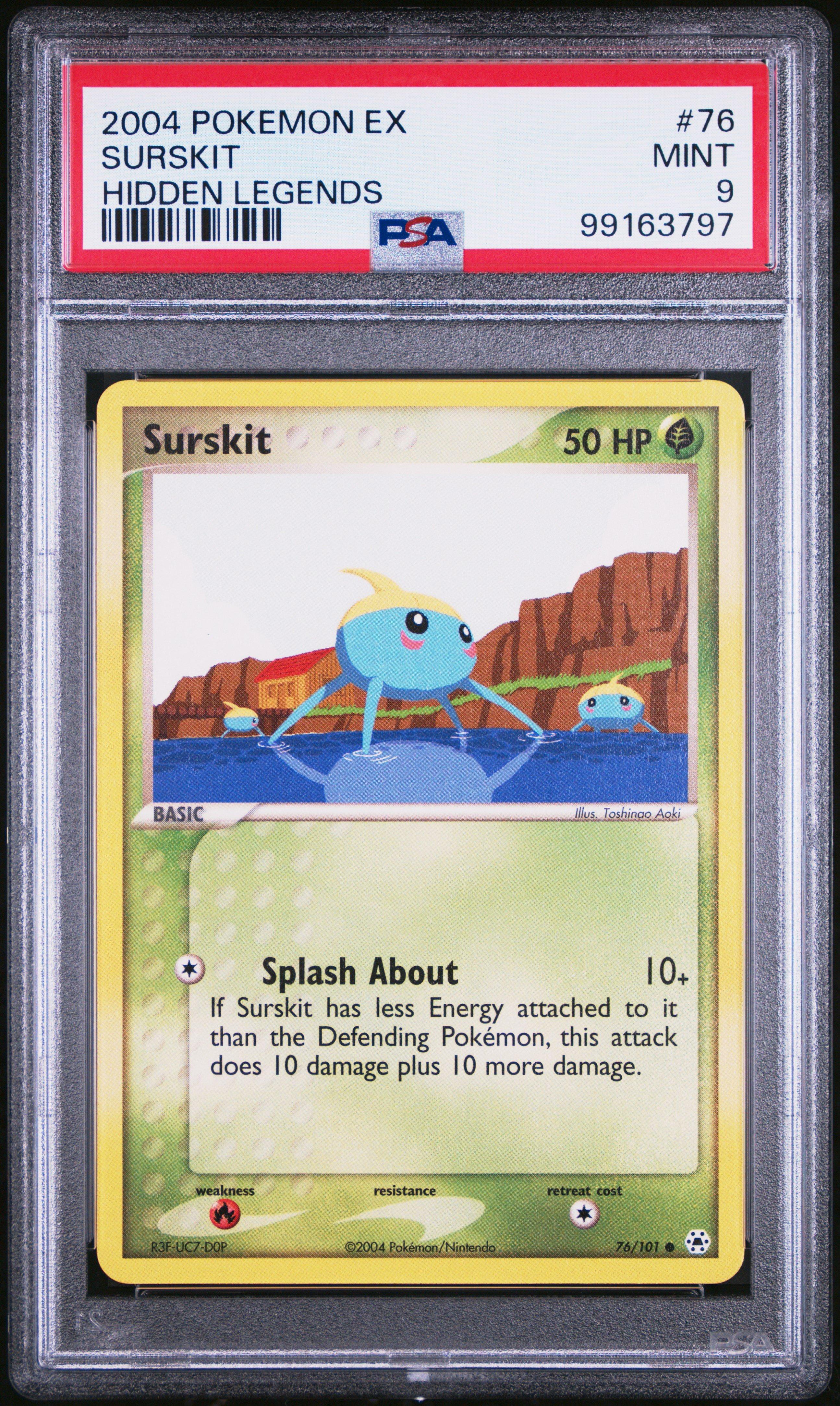 2004 Pokemon Ex Hidden Legends 76 Surskit PSA