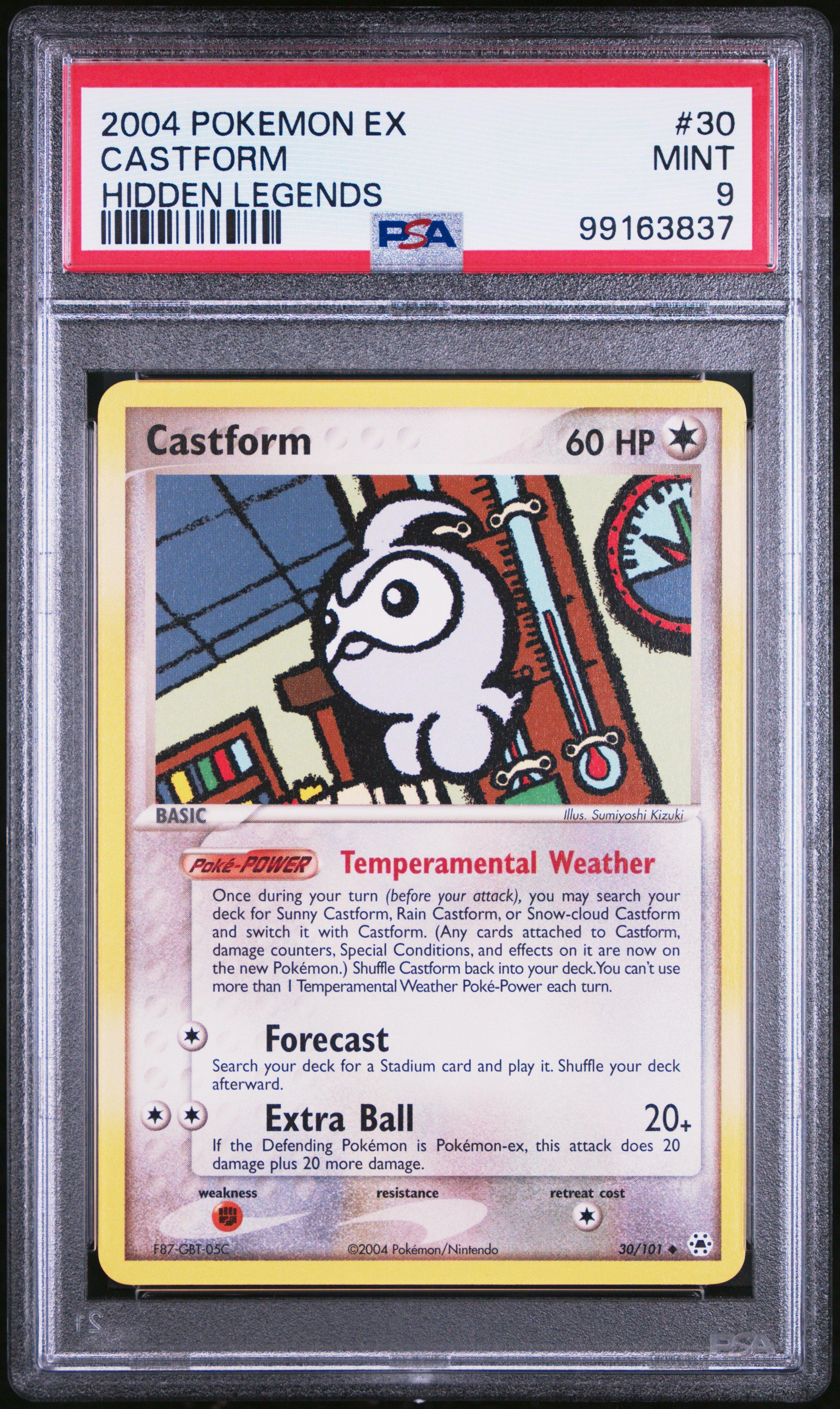 2004 Pokemon Ex Hidden Legends 30 Castform PSA 9