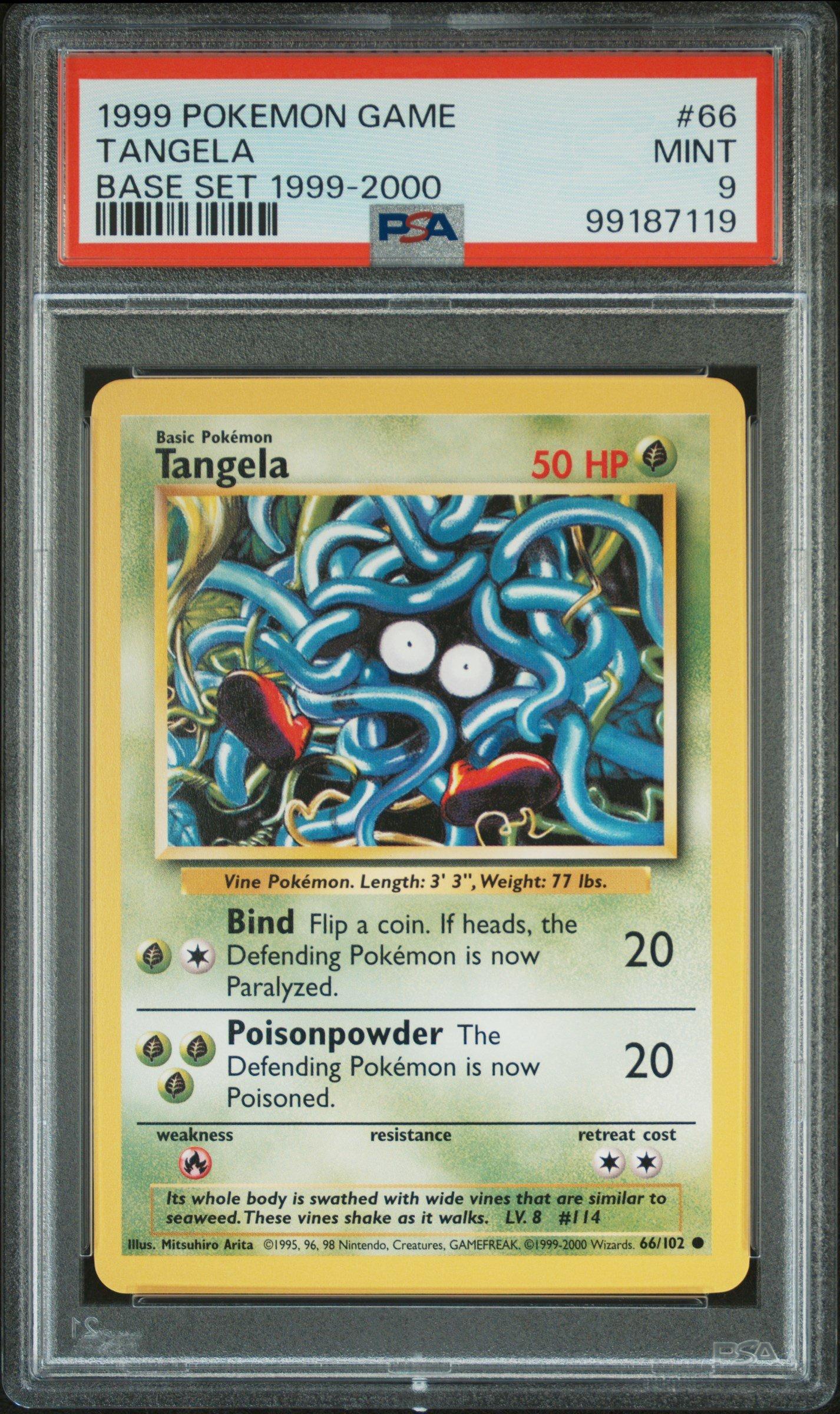 1999 Pokemon Game 66 Tangela Base Set 1999-2000 PSA