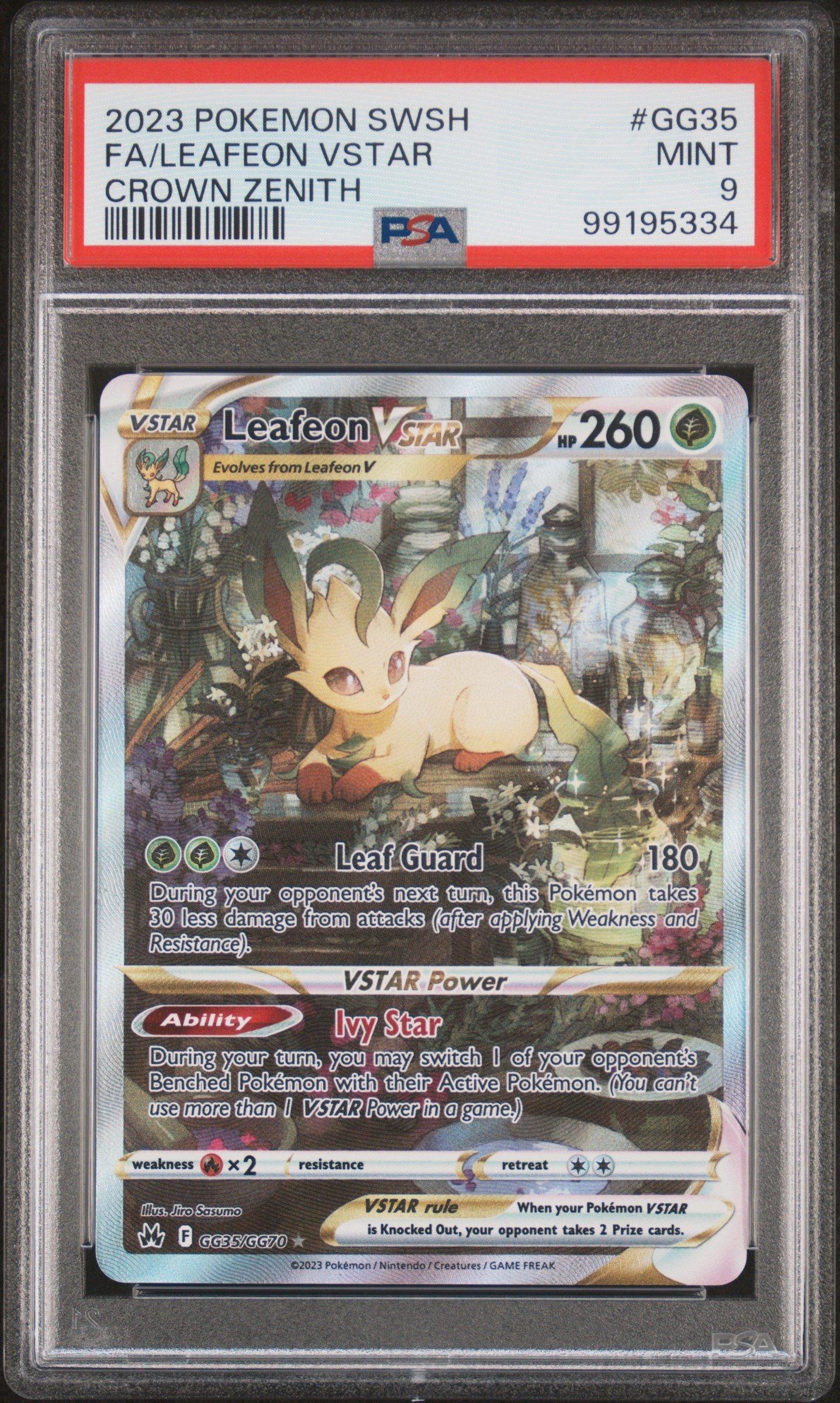 2023 Pokemon Sword And Shield Crown Zenith Gg35 Full Art/leafeon Vstar ...