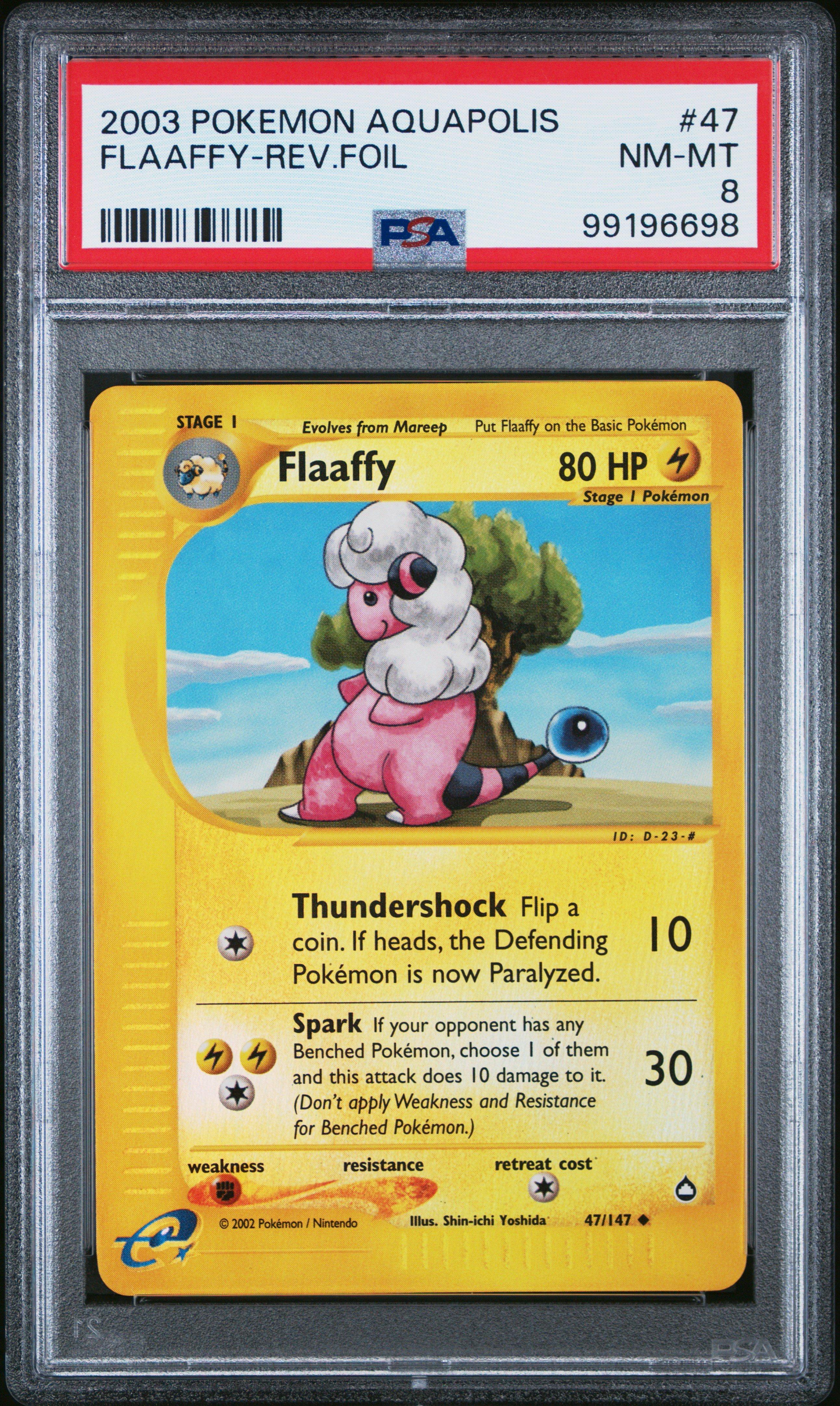 2003 Pokemon Aquapolis 47 Flaaffy-reverse Foil PSA 8