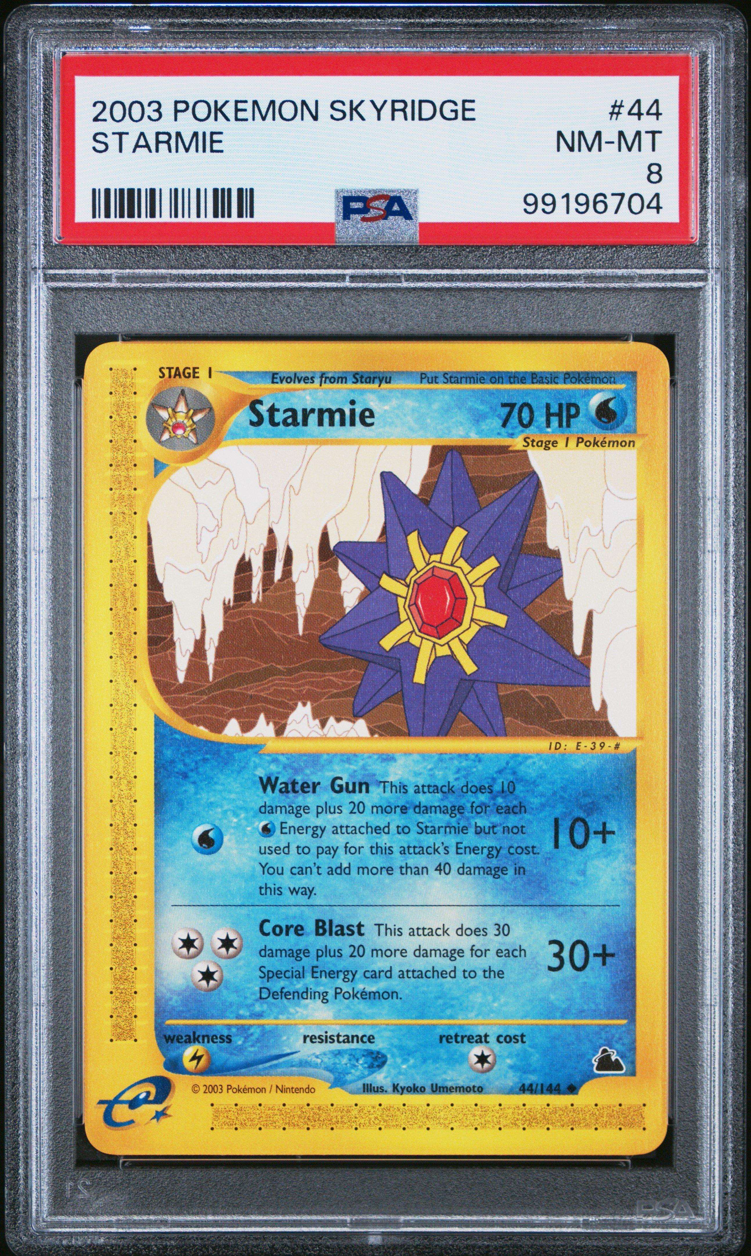 2003 Pokemon Skyridge 44 Starmie PSA 8