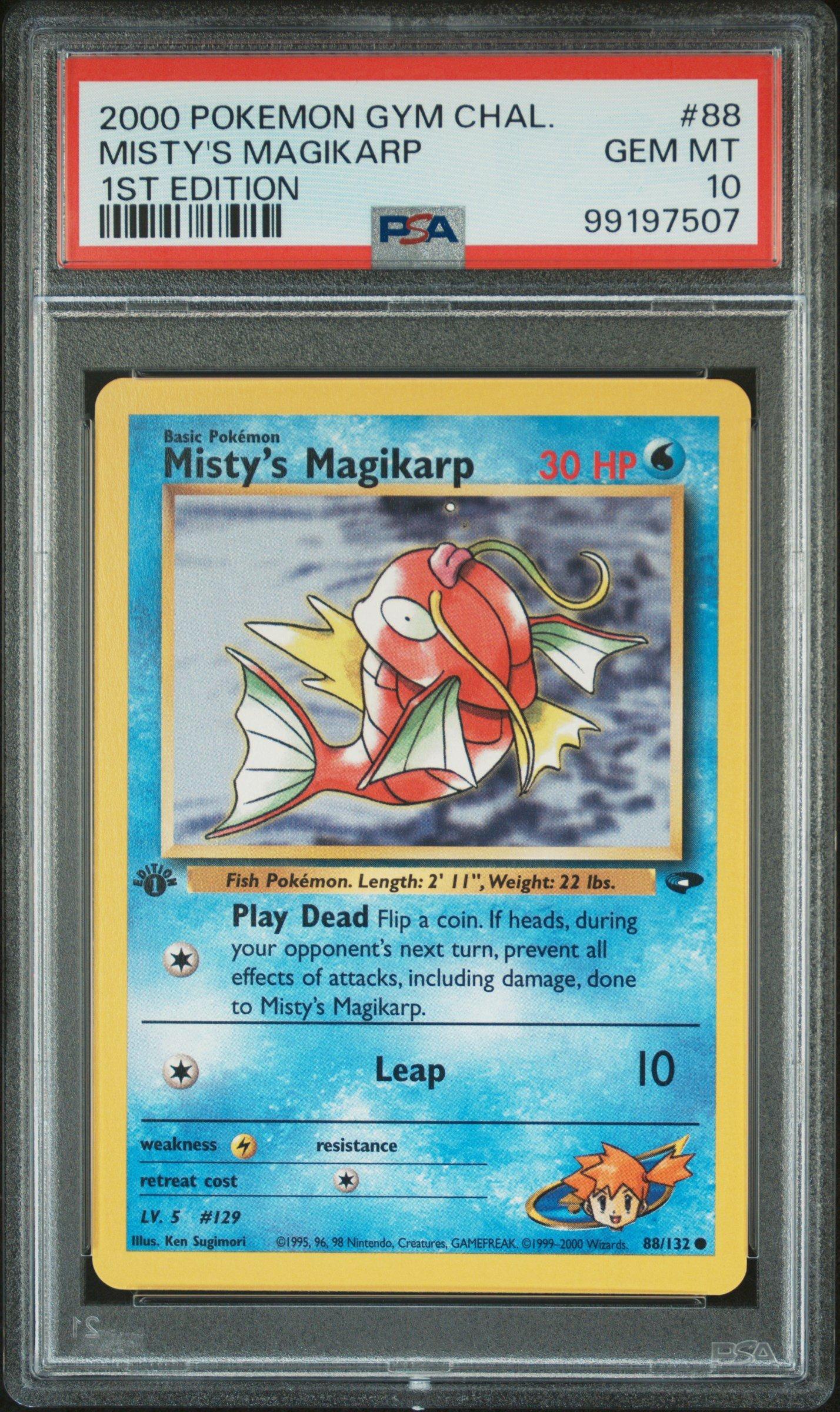 2000 Pokemon Gym Challenge 88 Misty's Magikarp 1st Edition PSA 10