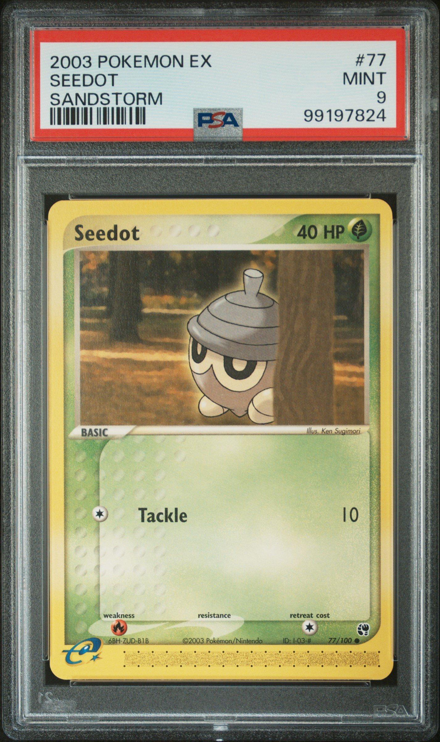 2003 Pokemon Ex Sandstorm 77 Seedot PSA 9