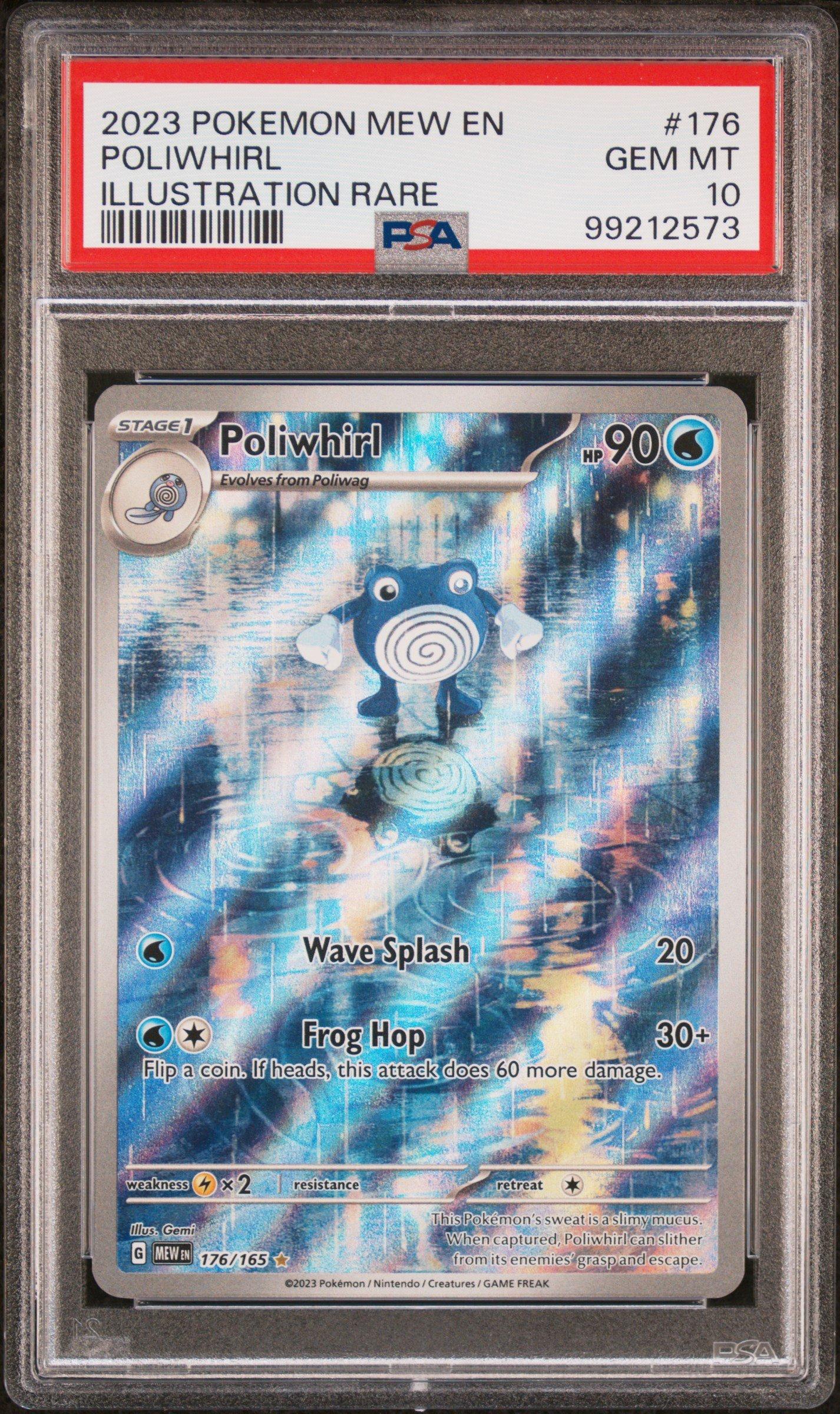 2023 Pokemon Mew En-151 176 Poliwhirl Illustration Rare PSA 10
